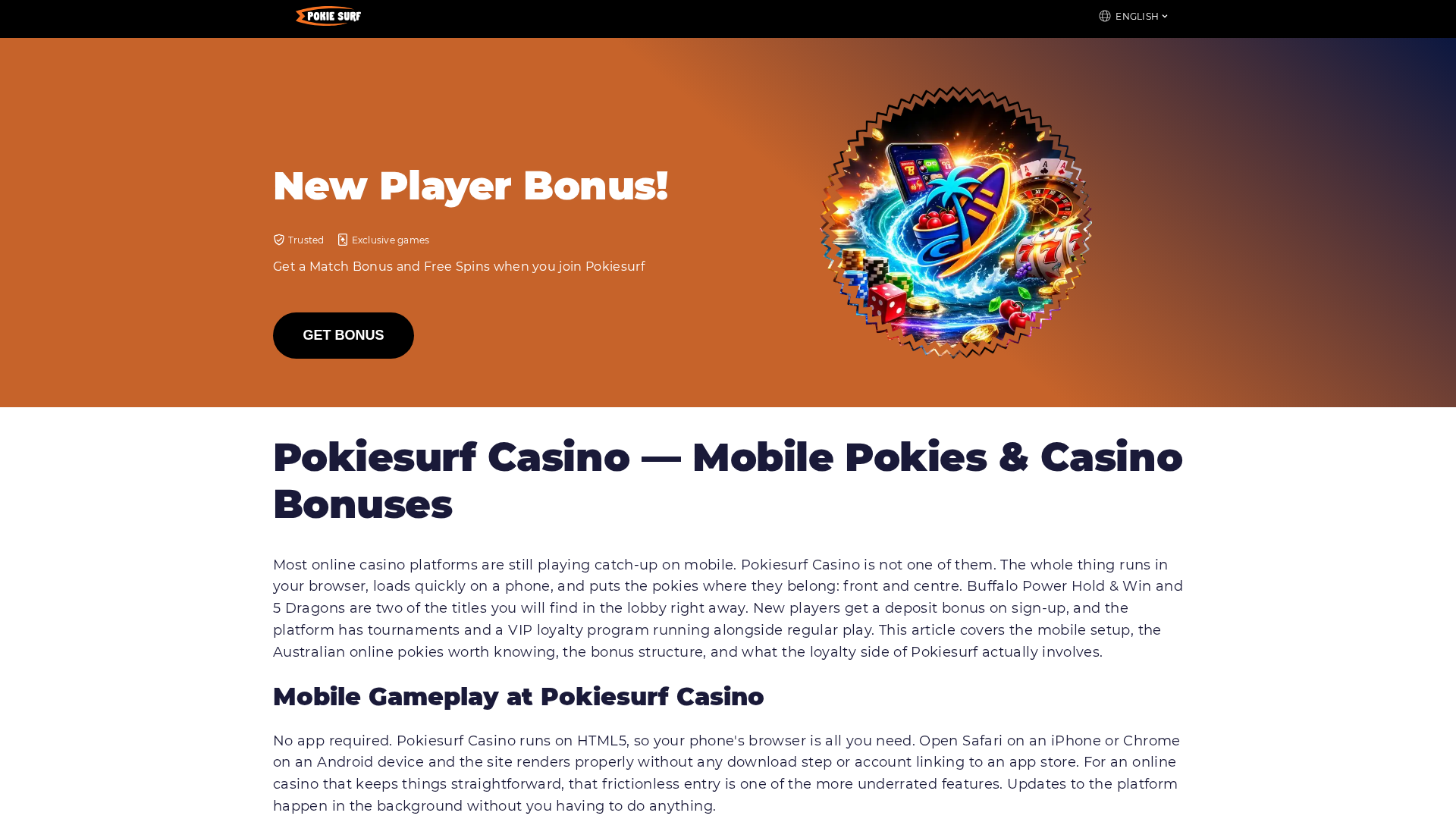 Screenshot of pokiesurf-online.com