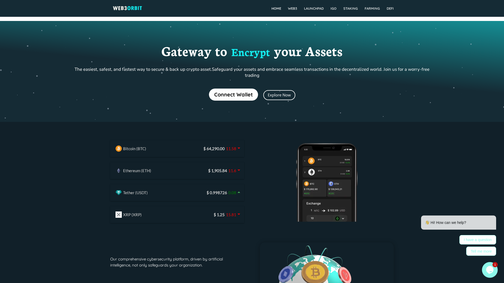 Screenshot of web3orbit.com.backedbyweb3quantumledger.com