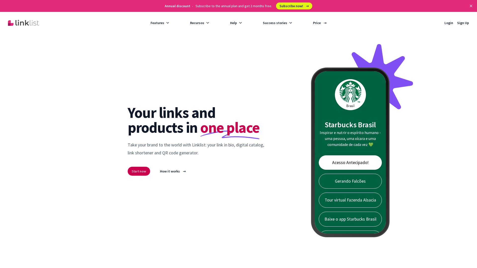 Screenshot of linklist.bio