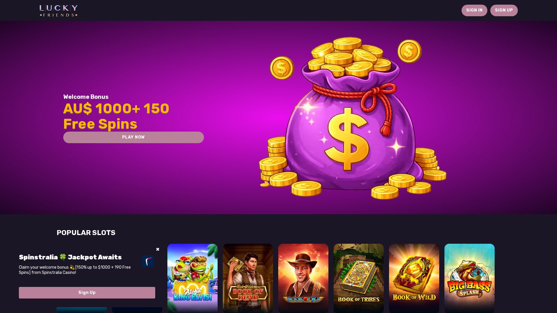 Screenshot of luckyfriends-aus.com