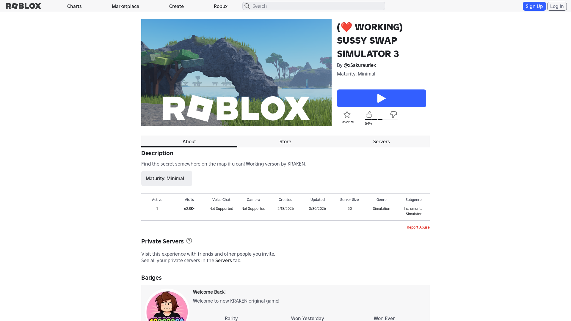 Screenshot of www.roblox.et