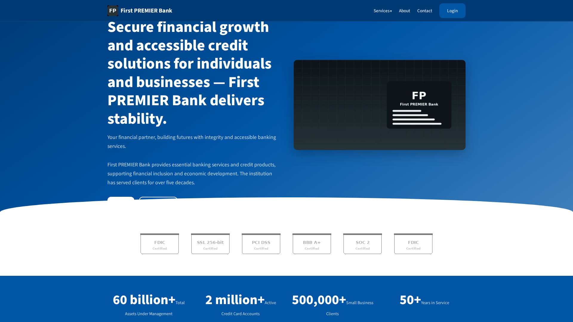 Screenshot of firstpremiercu.co.com