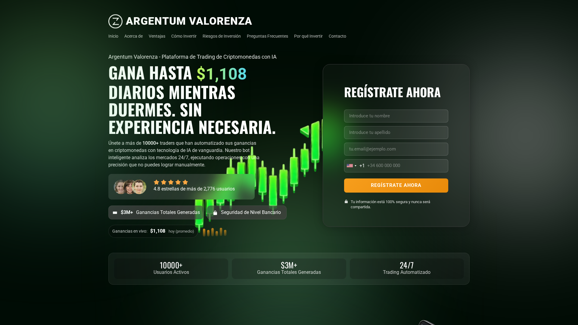 Screenshot of argentumvalorenza.net