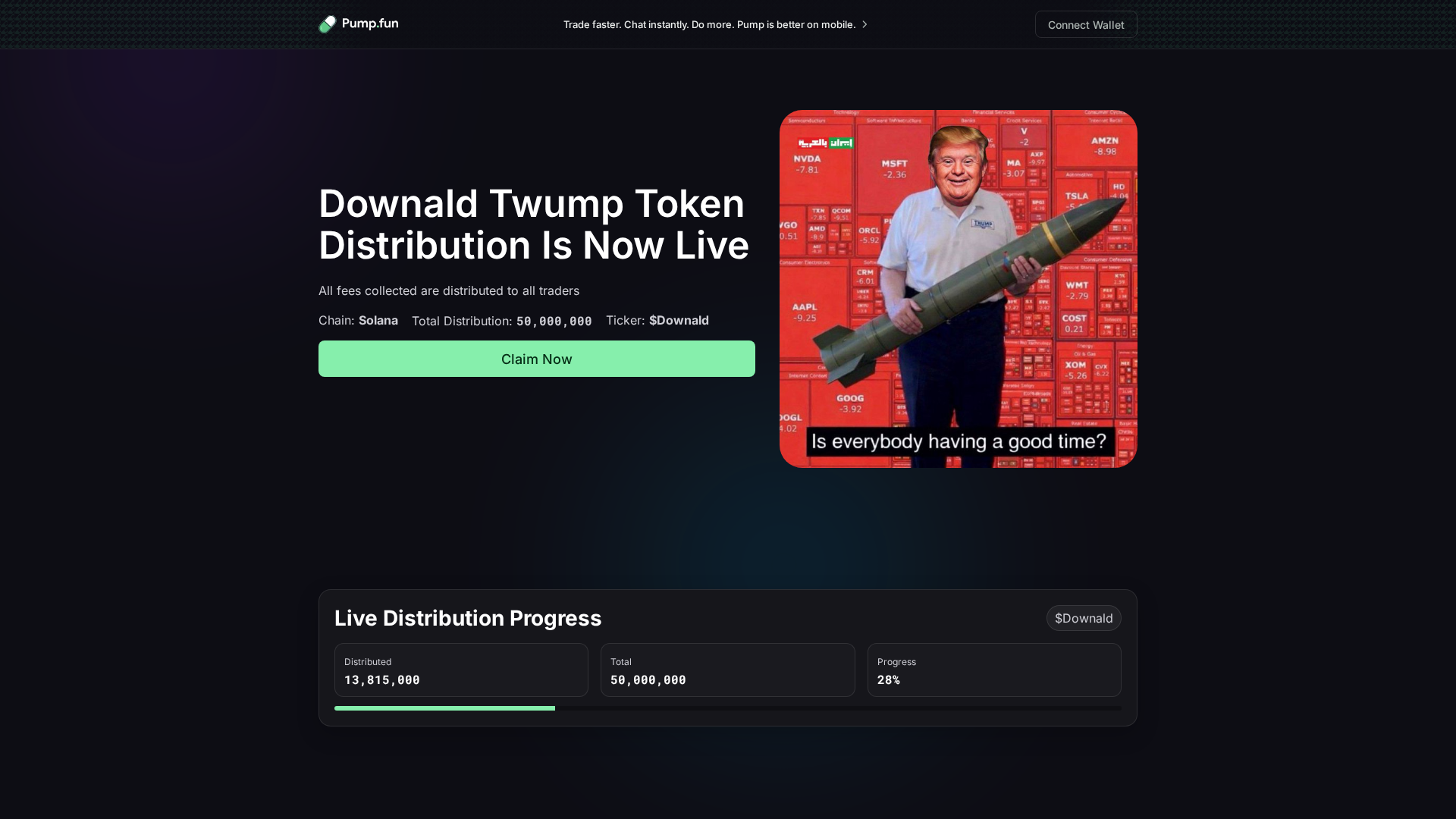 Screenshot of downaldtwump.lol