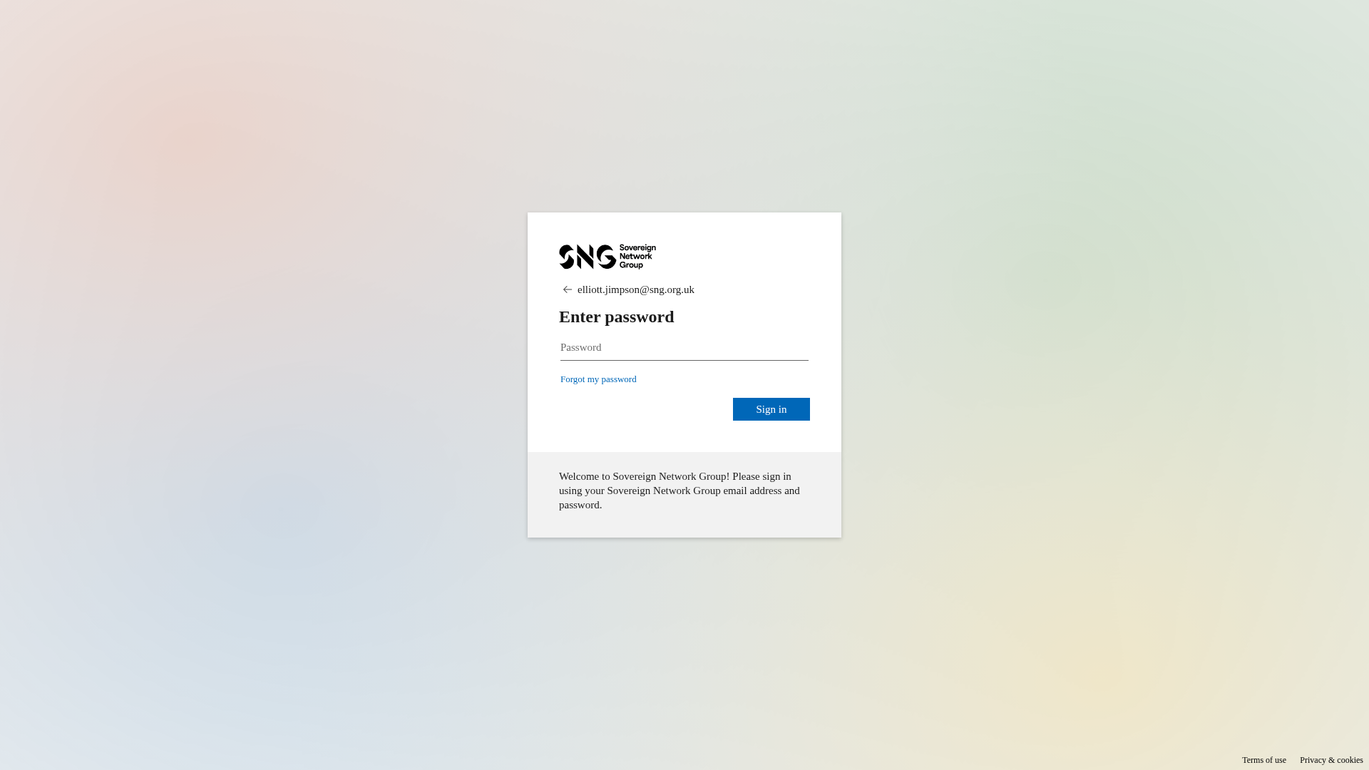 Screenshot of authentication.ms