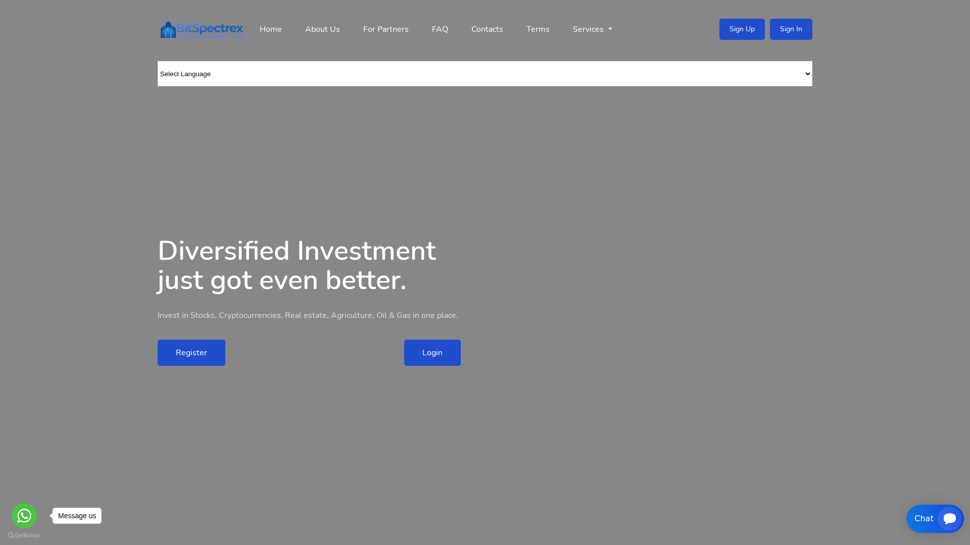 Screenshot of bitspectrex.com