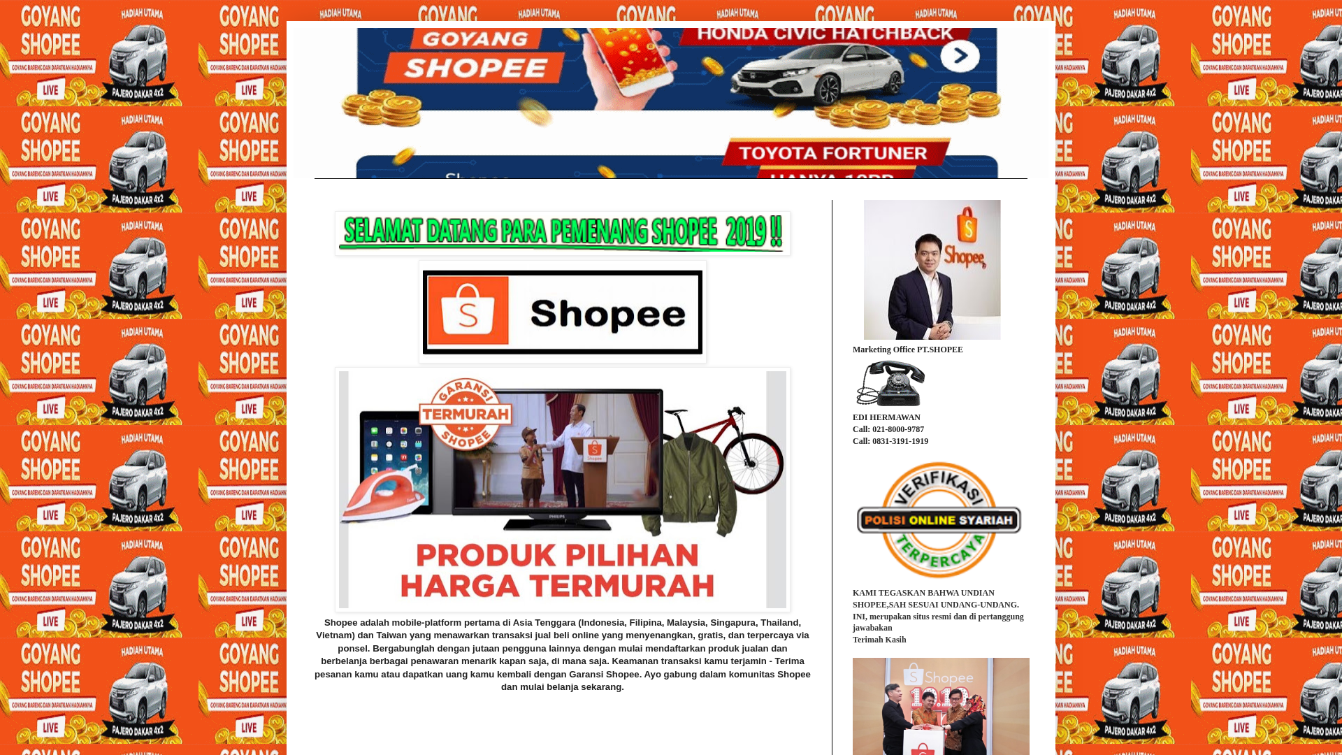 Screenshot of shopee-3999.blogspot.com