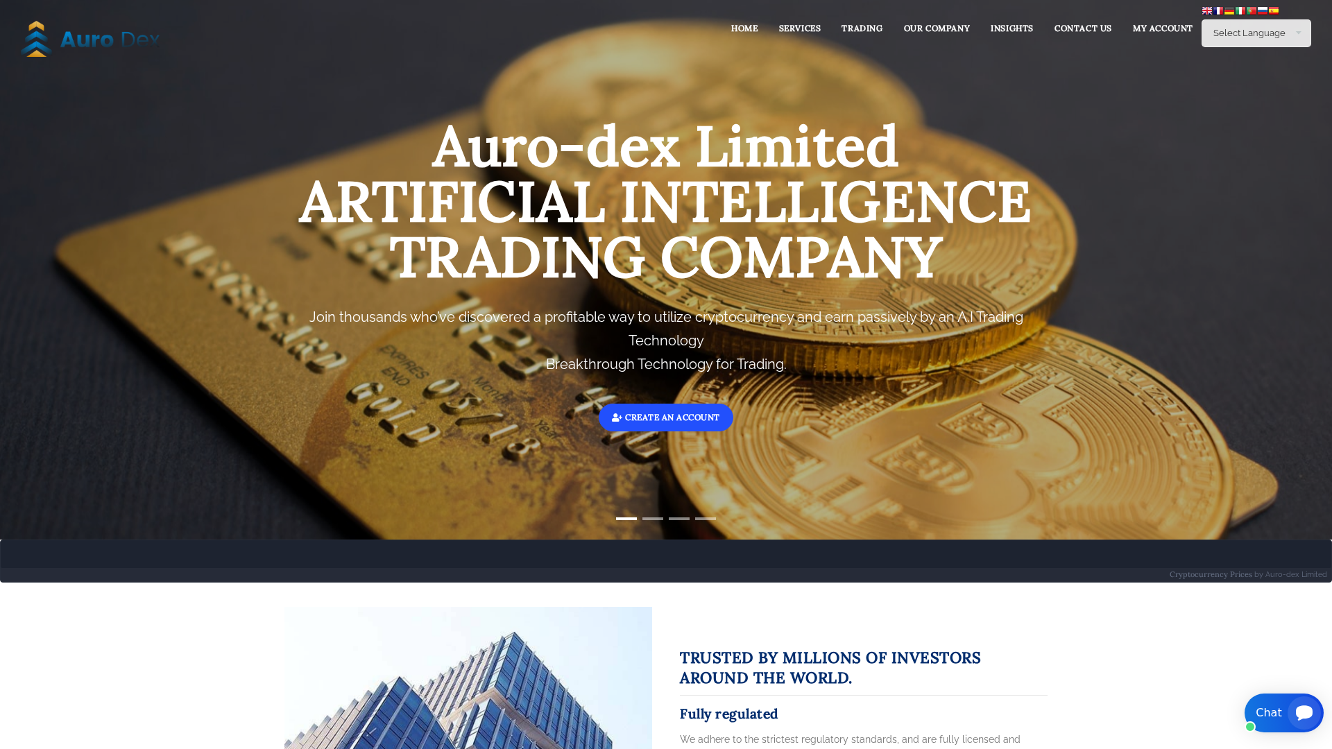 Screenshot of auro-dex.com