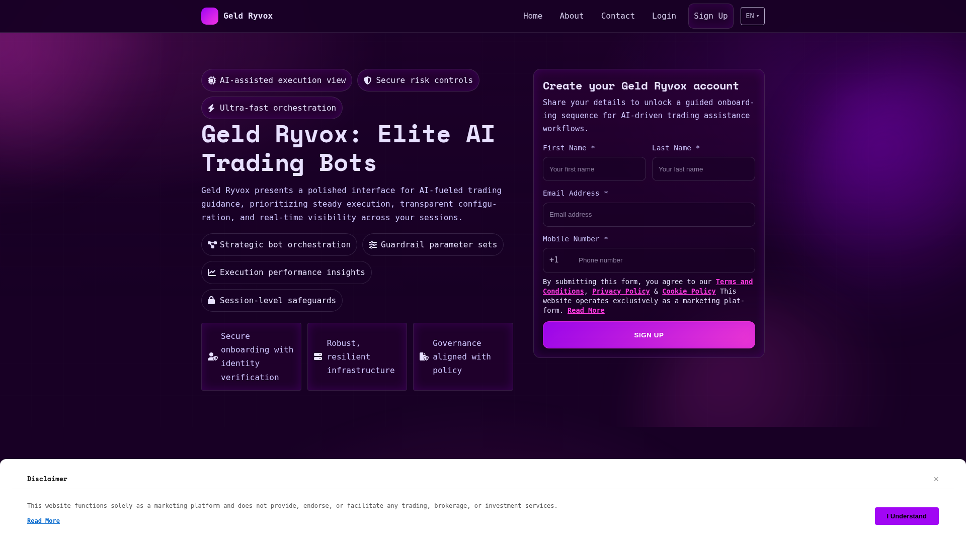 Screenshot of geld-ryvox-system.com