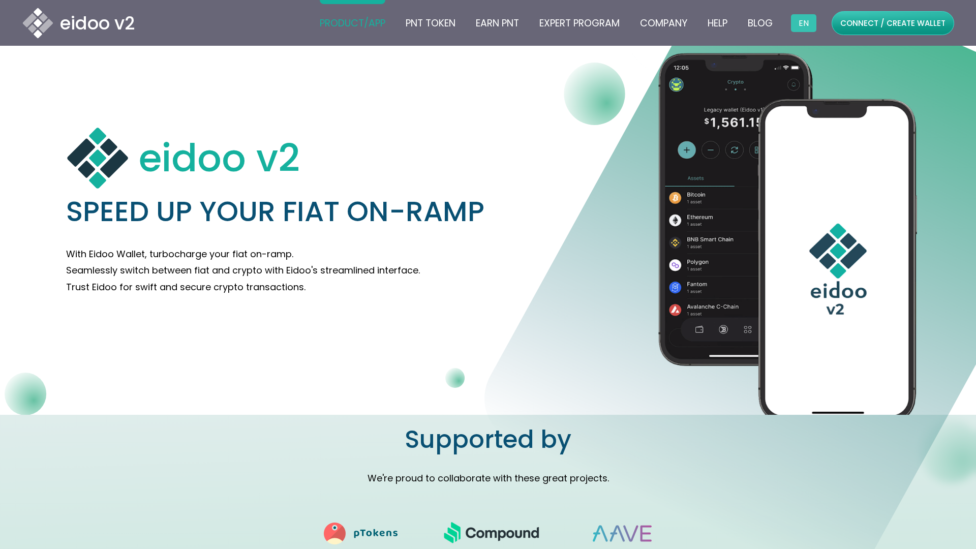 Screenshot of eidoo-wallet.io