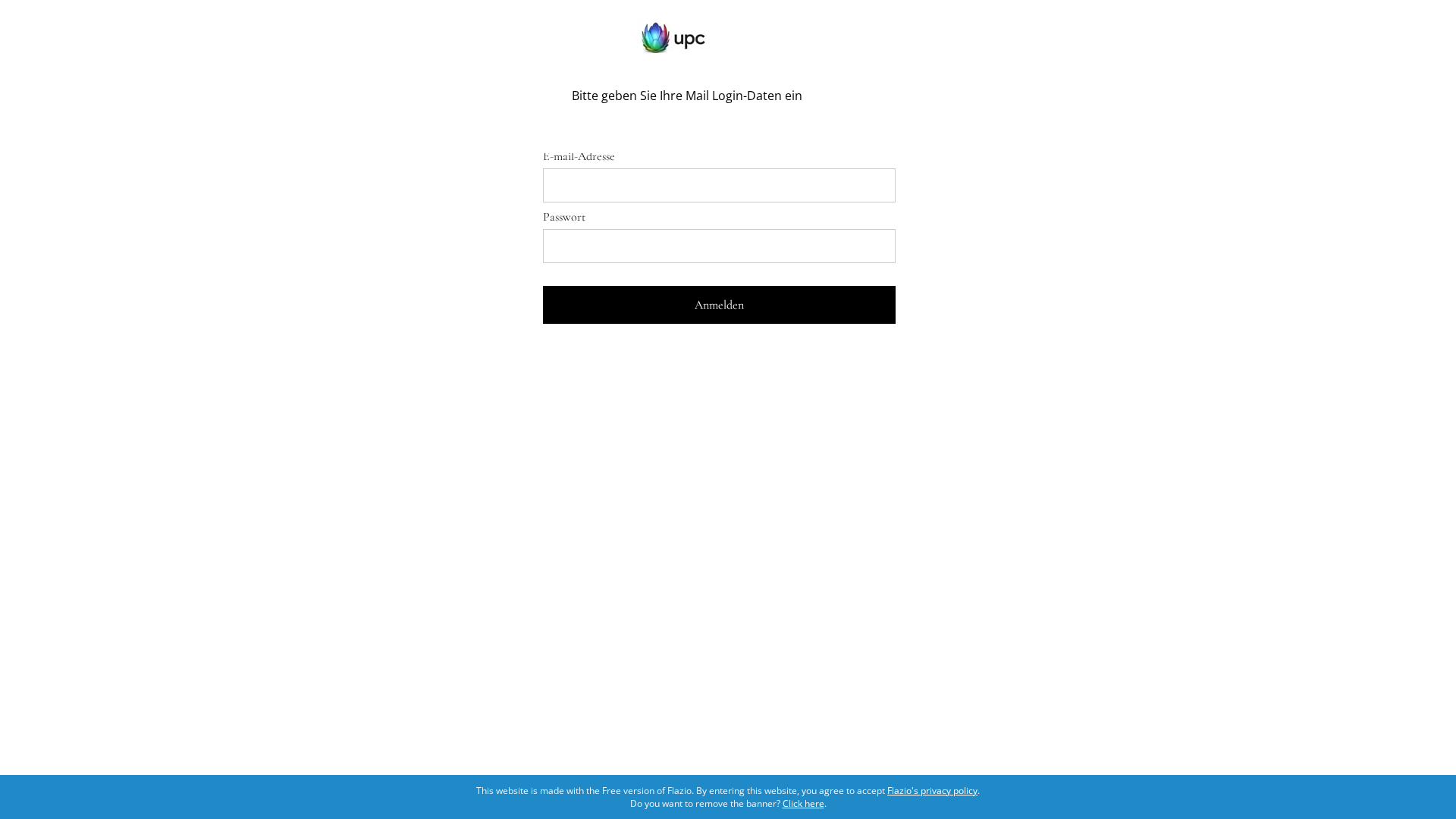 Screenshot of upcmailhispeed.flazio.com