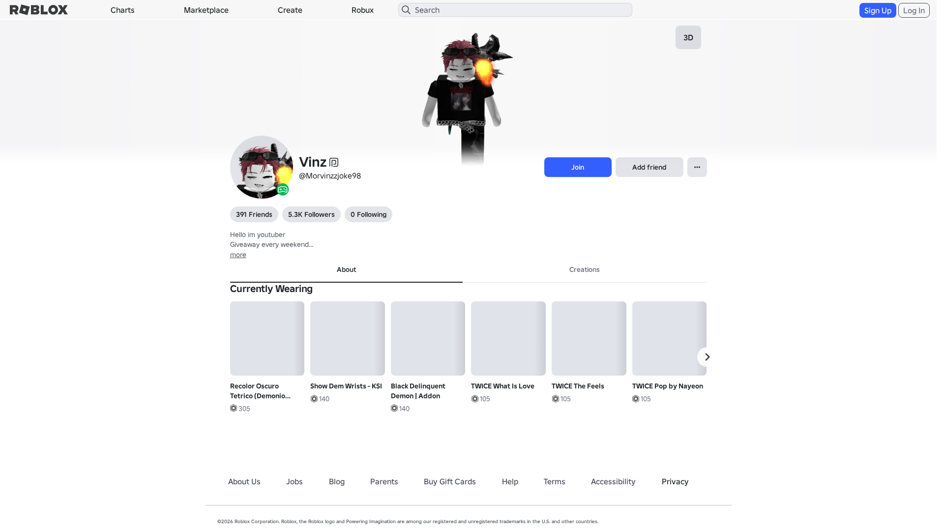 Screenshot of www.roblox.com.am