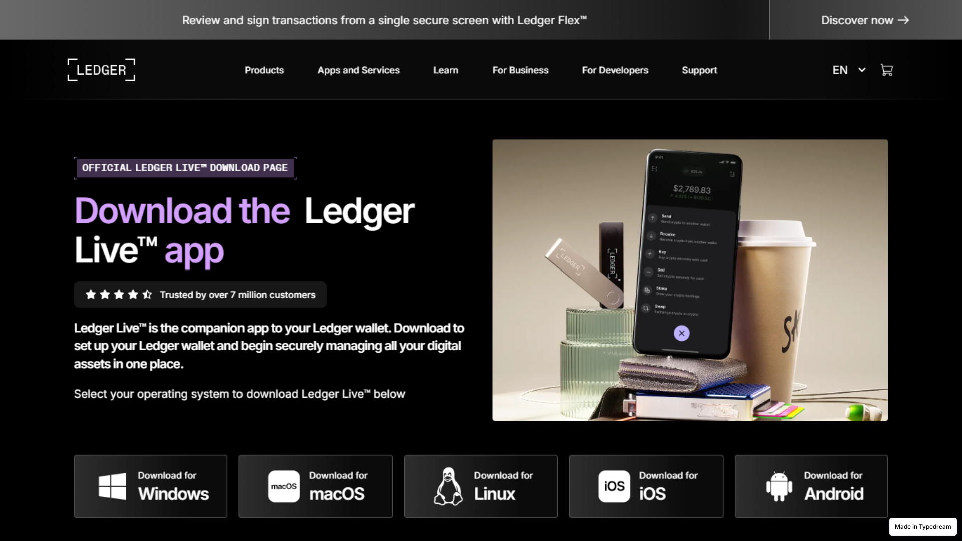 Screenshot of help-ledgercom-en-app.typedream.app