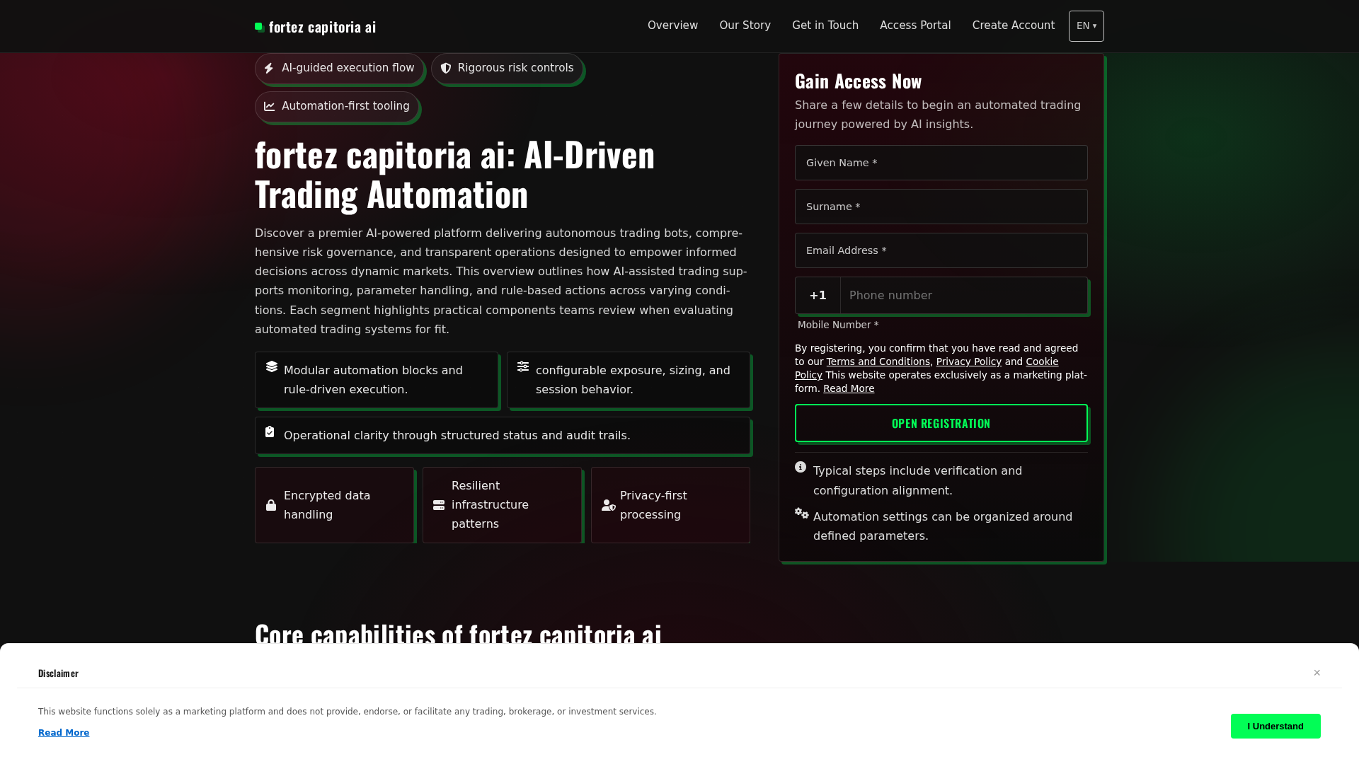 Screenshot of fortezcapitoriaai.digital