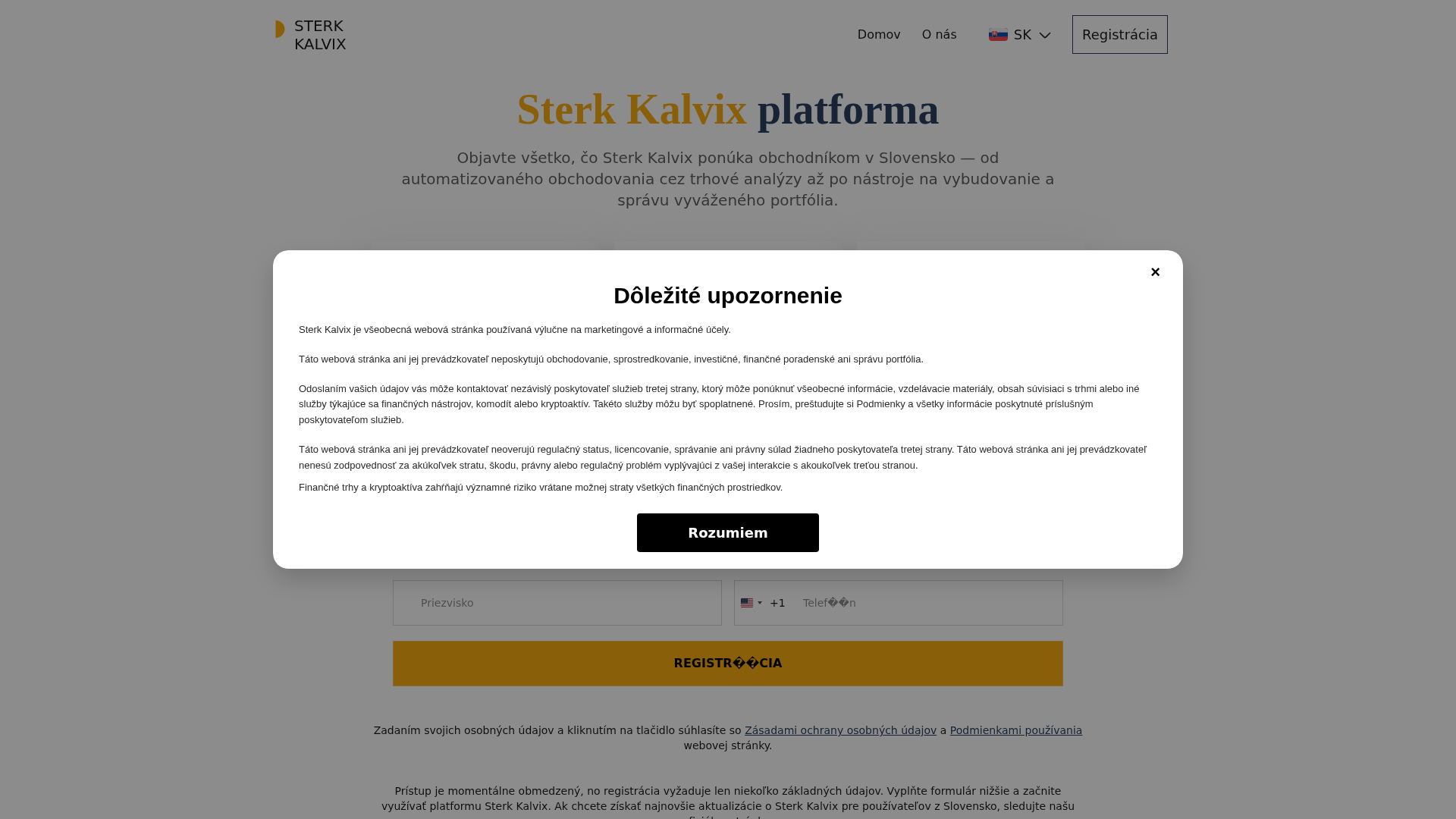 Screenshot of sterkkalvix-sk.live
