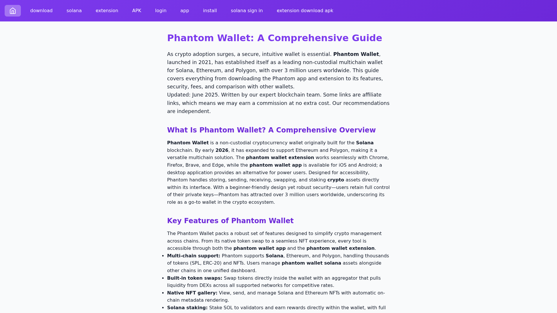 Screenshot of phantom-wallet.to
