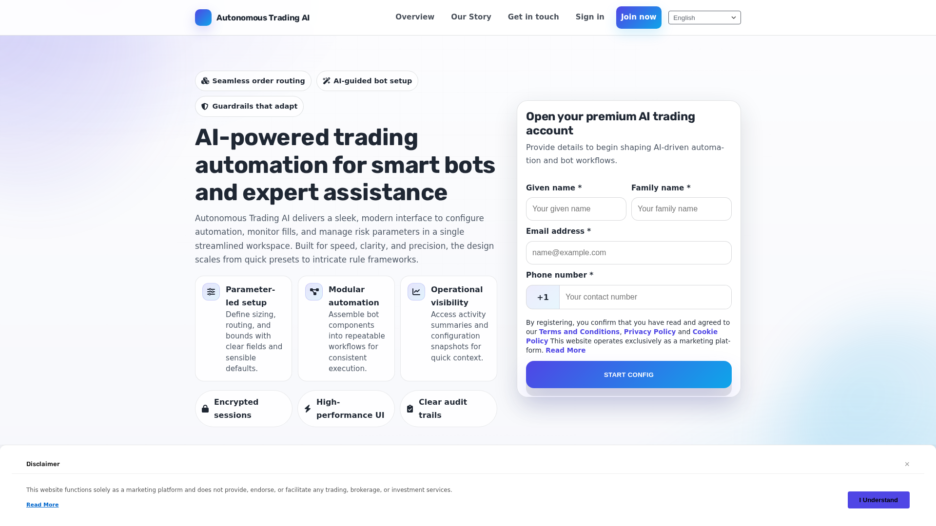 Screenshot of autonomoustradingai.digital
