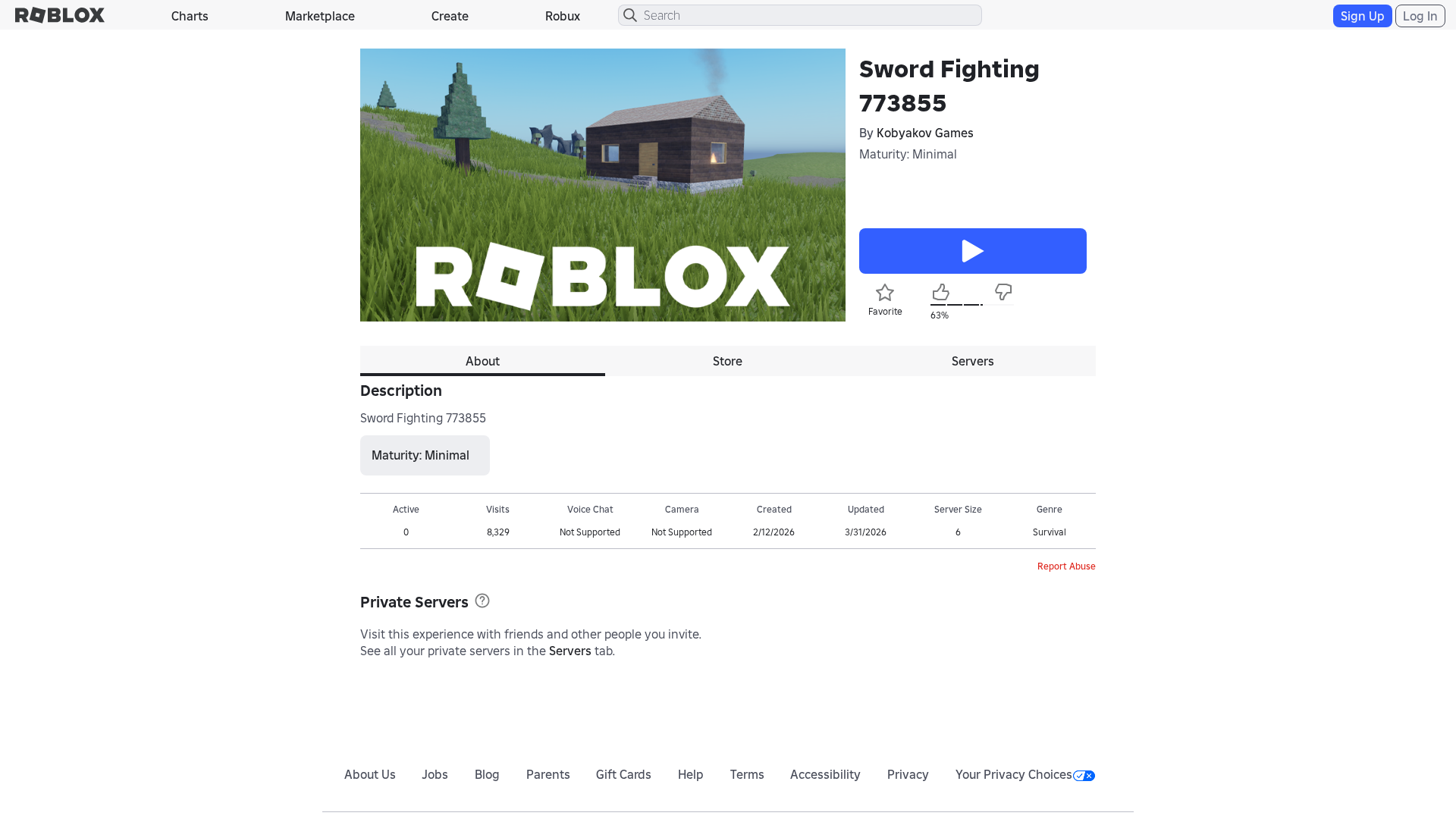 Screenshot of www.roblox.re