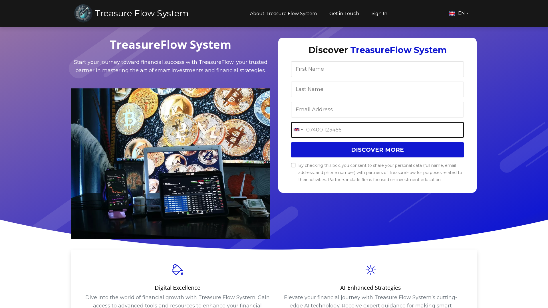Screenshot of www.treasureflowsystem.org