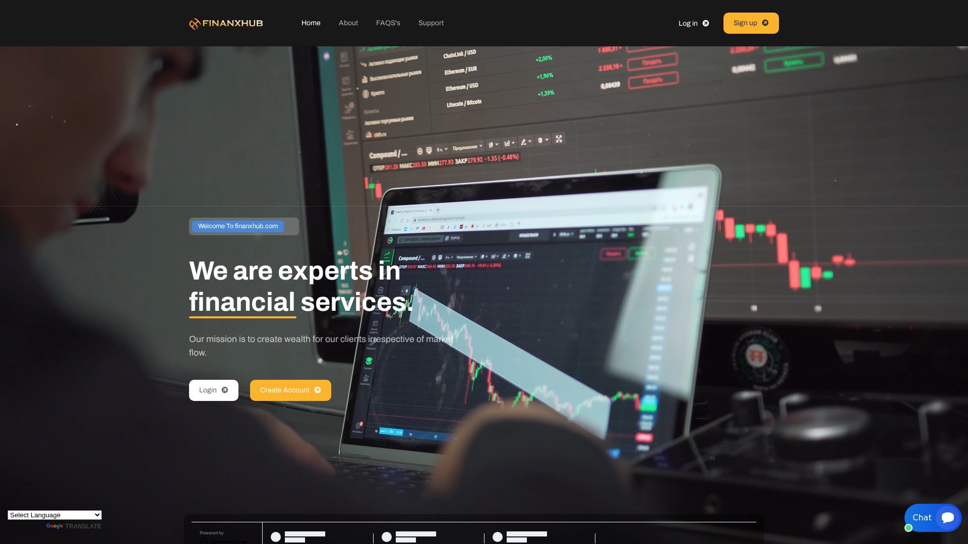 Screenshot of finanxhub.com