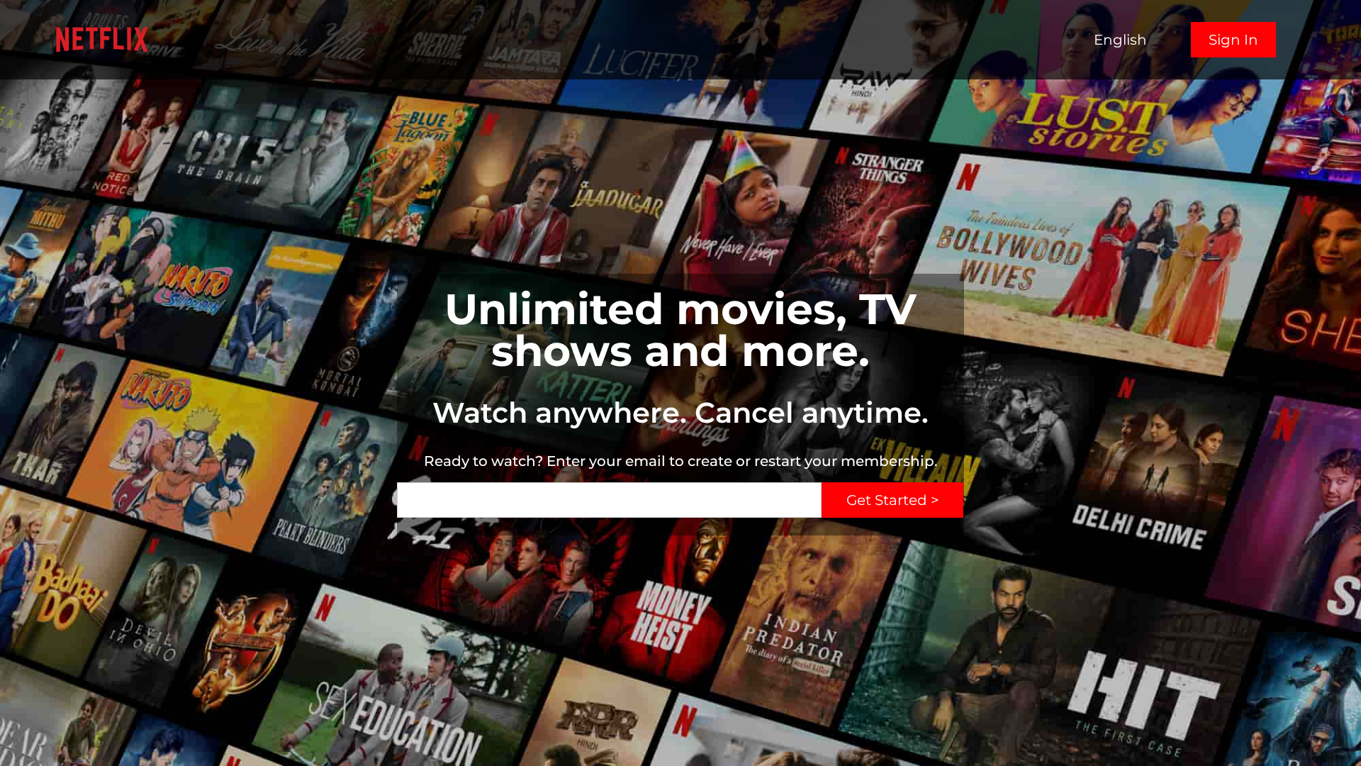 Screenshot of netflixpage.webflow.io