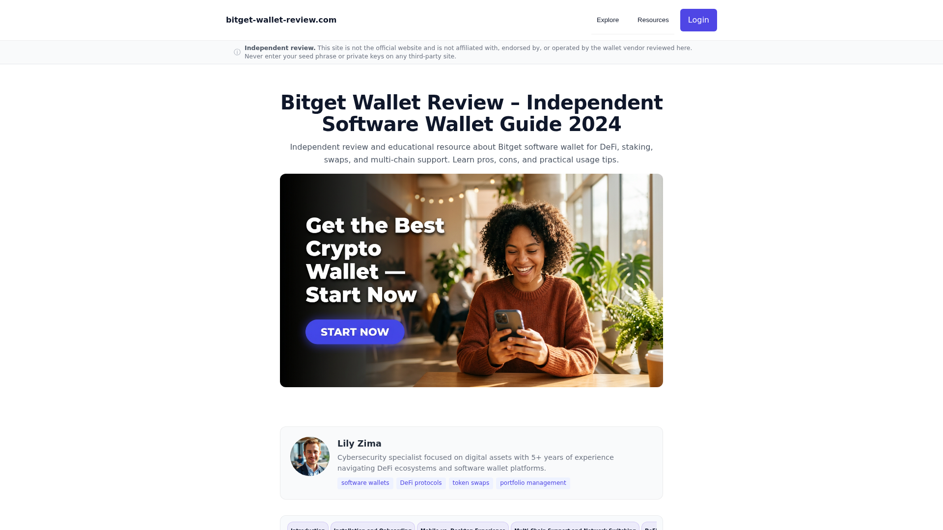 Screenshot of bitget-wallet-review.com