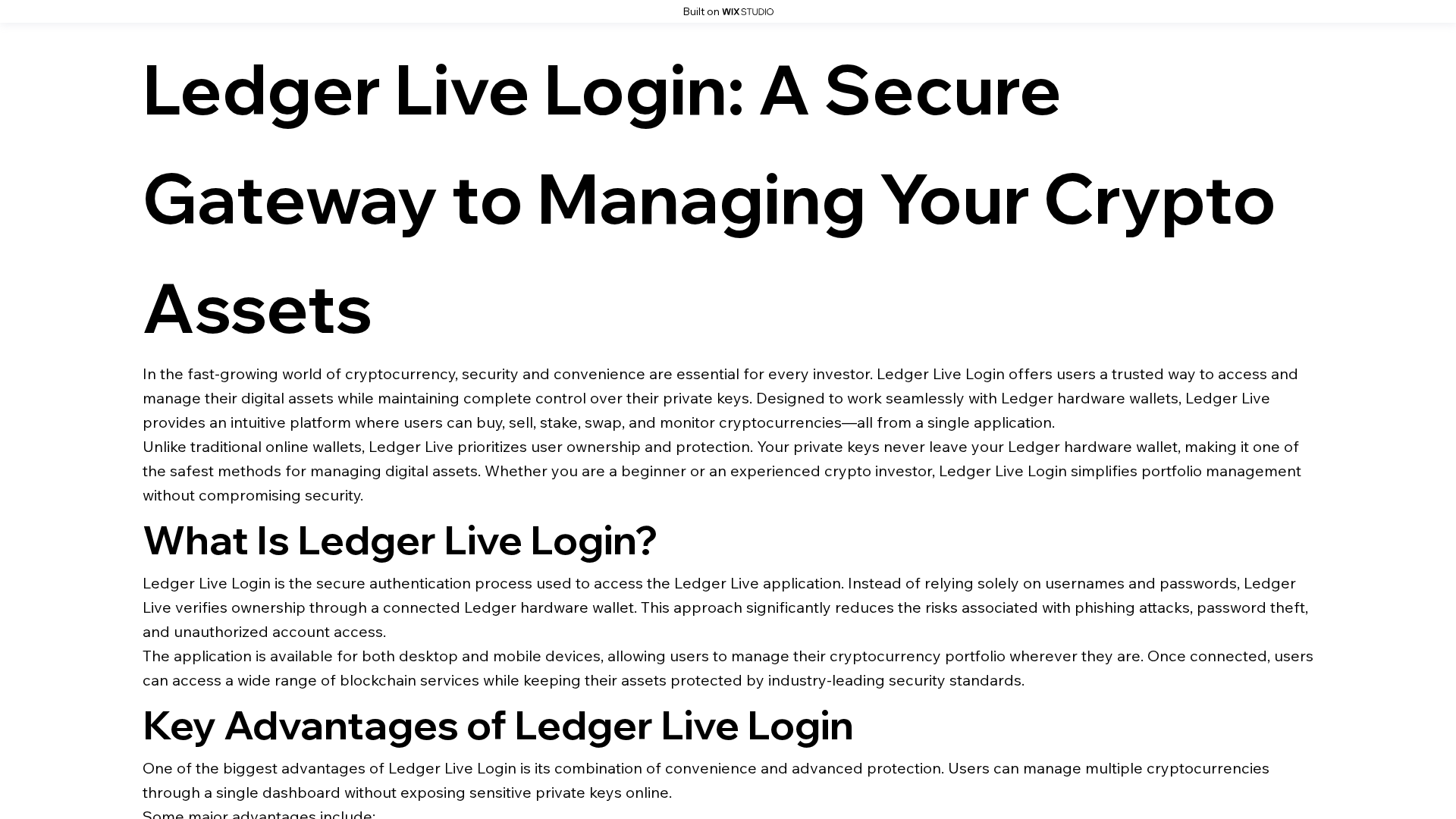 Screenshot of live-enio-ledaggr.wixstudio.com