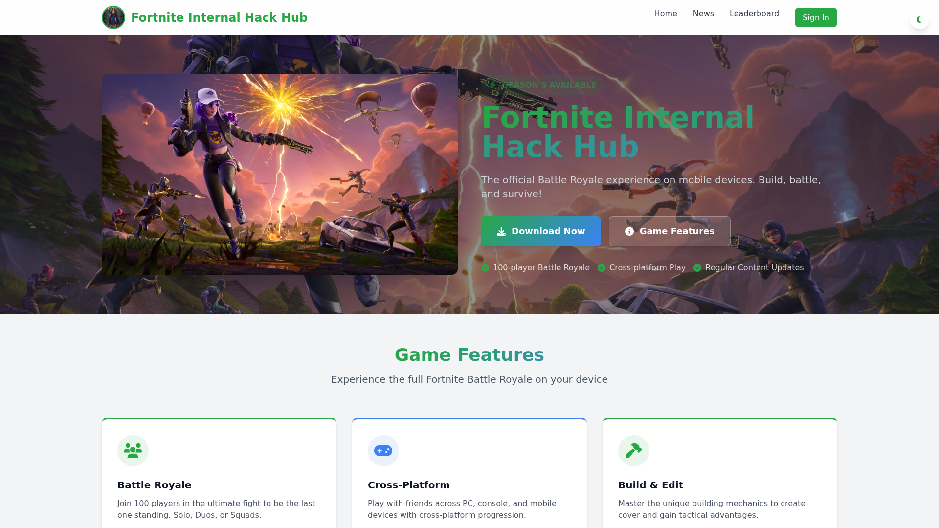 Screenshot of fortnitemodx.pages.dev