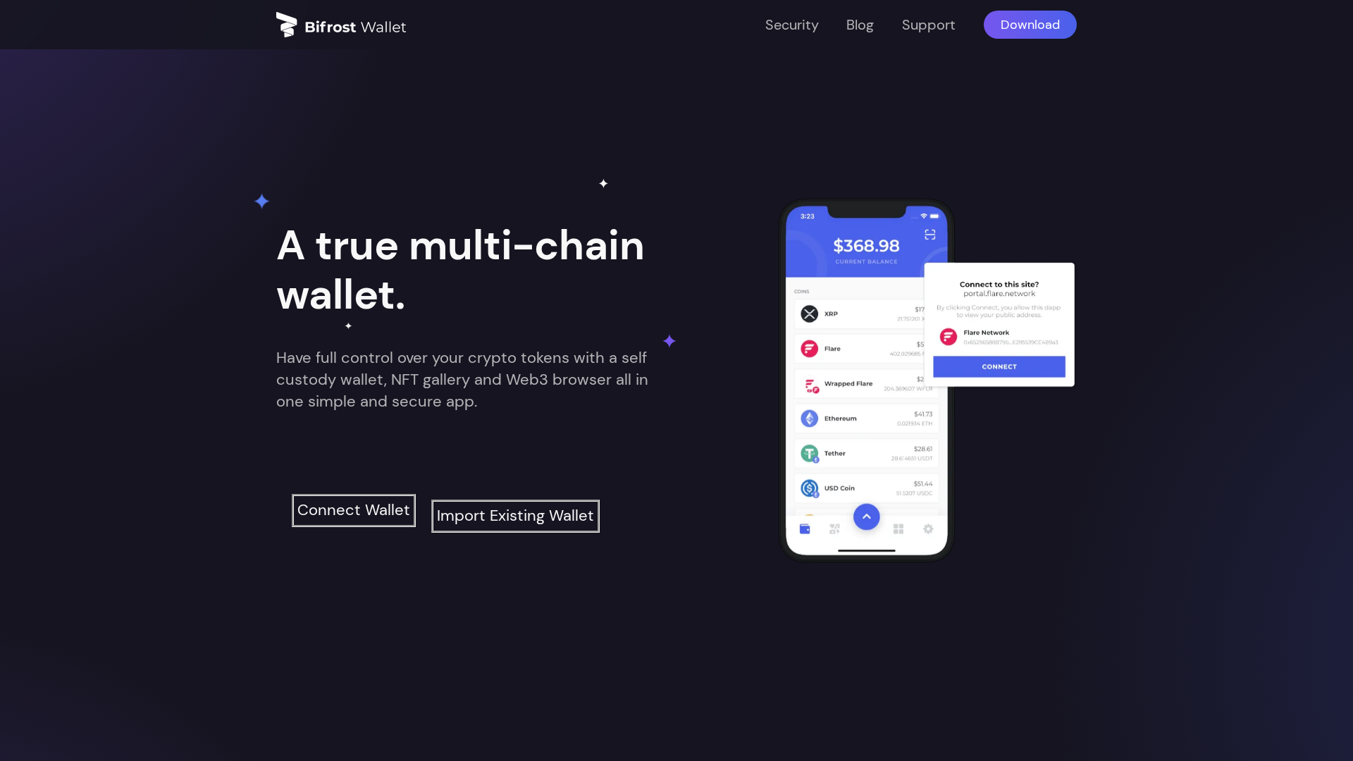 Screenshot of bifrostwallet.pages.dev