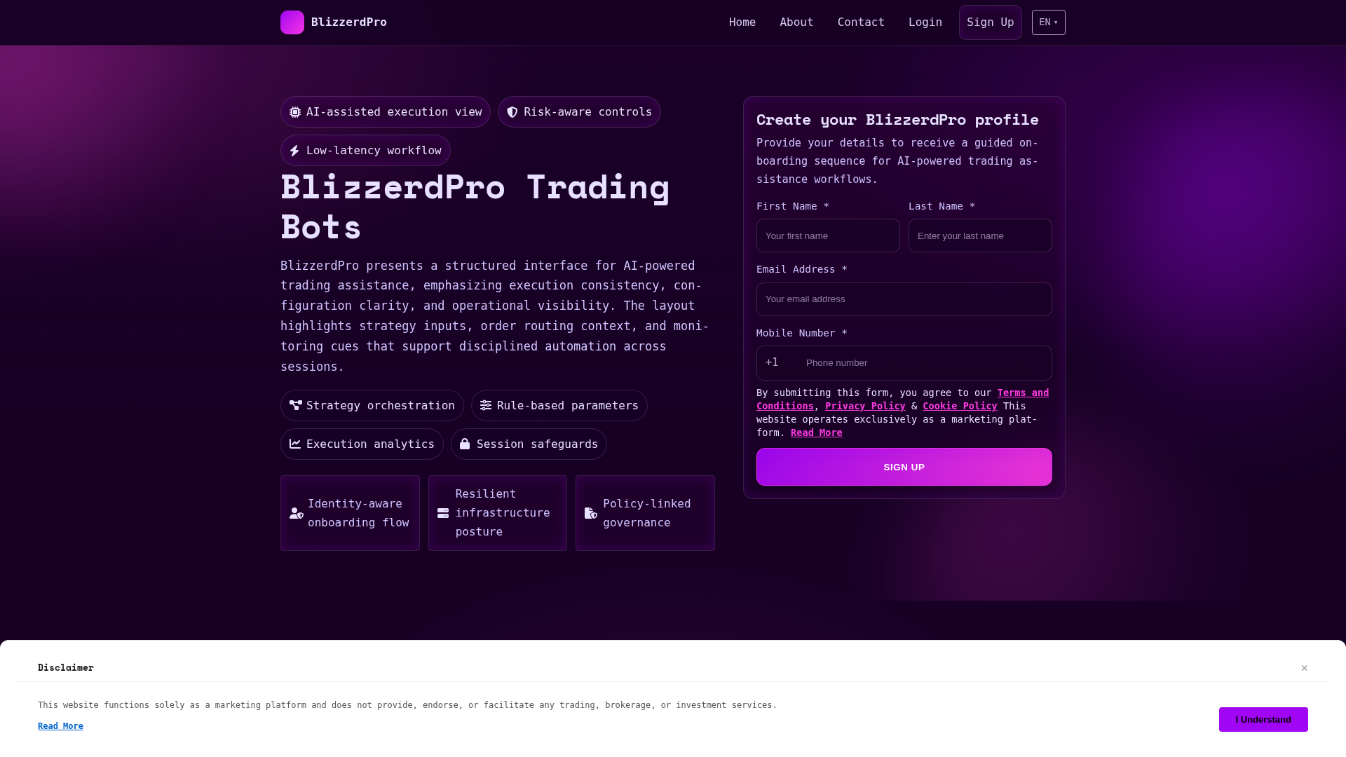 Screenshot of blizzerdproplatform.com
