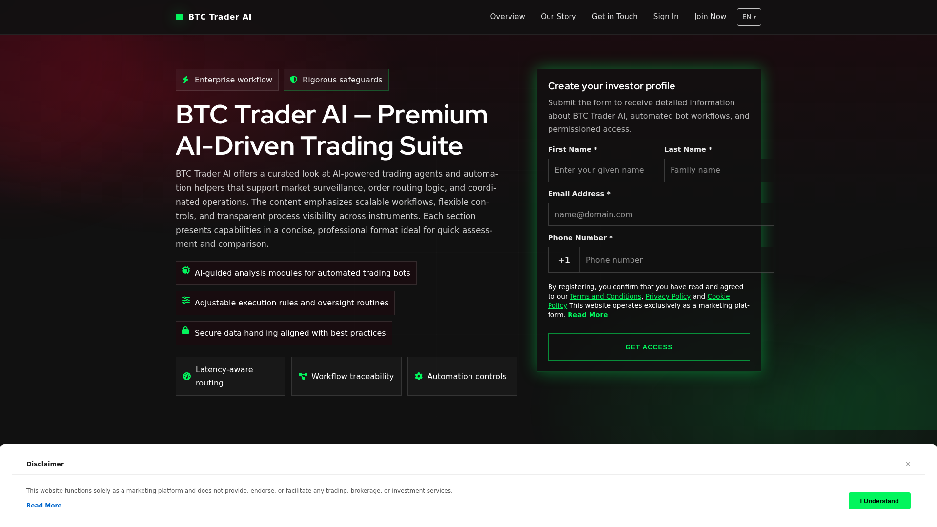 Screenshot of btctraderai.pro