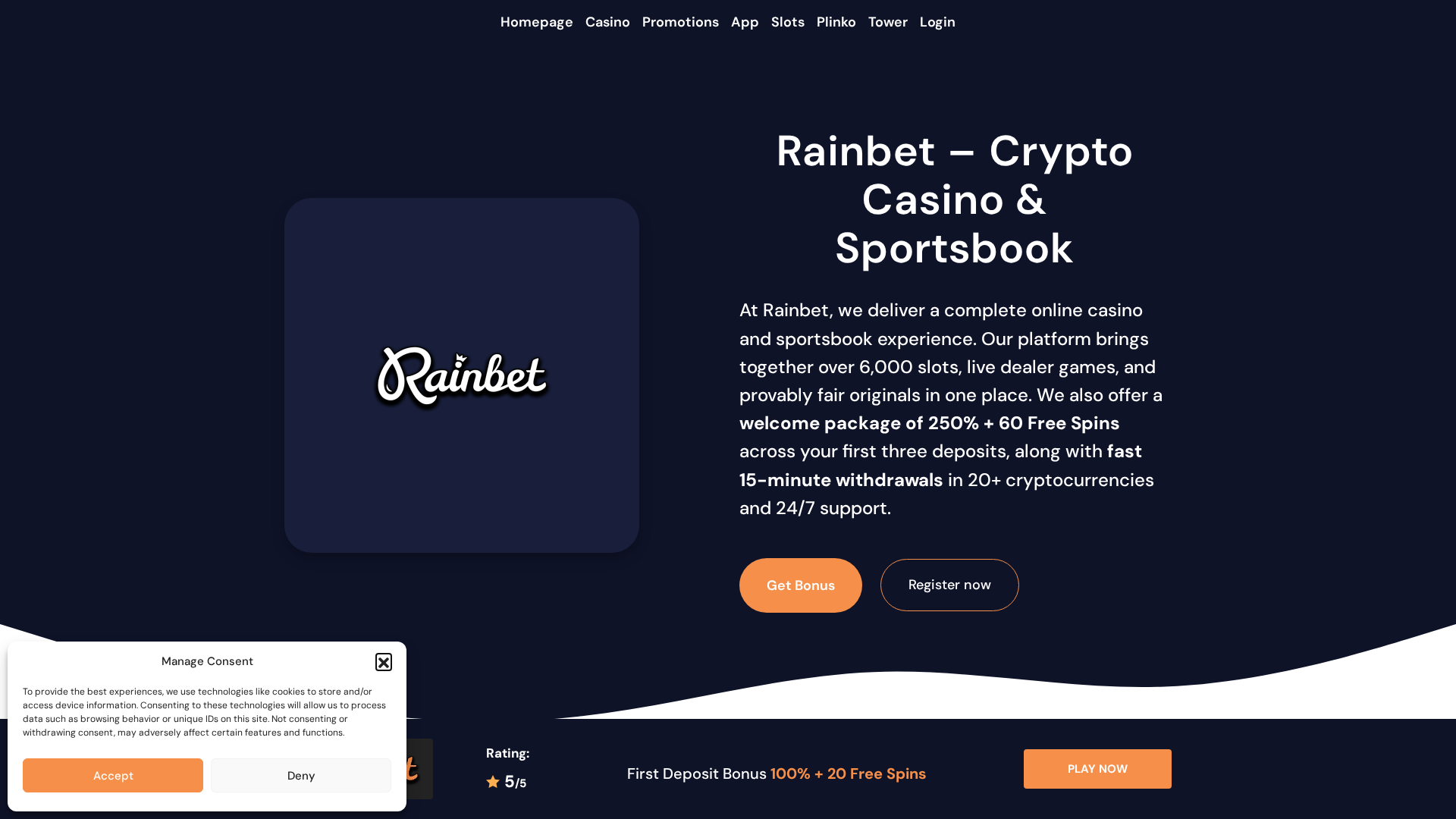 Screenshot of rainbetofficial.org