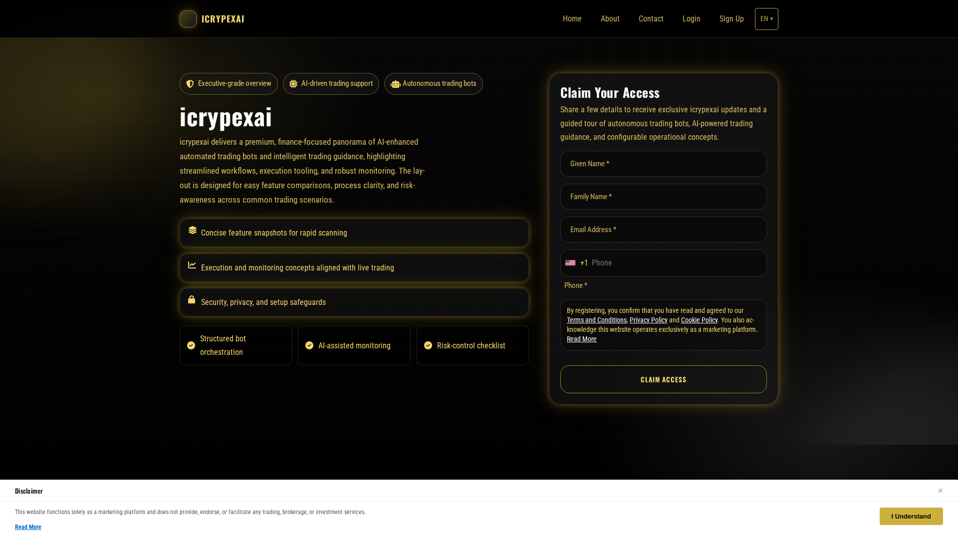 Screenshot of icrypexai.digital
