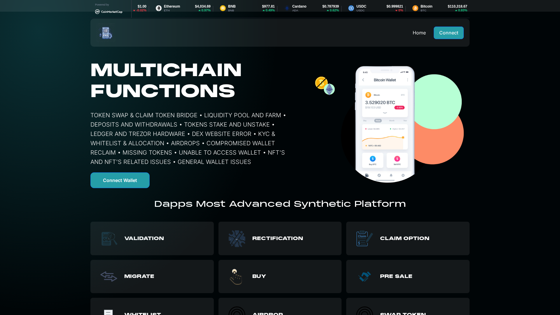 Screenshot of multichain-dapps.pro
