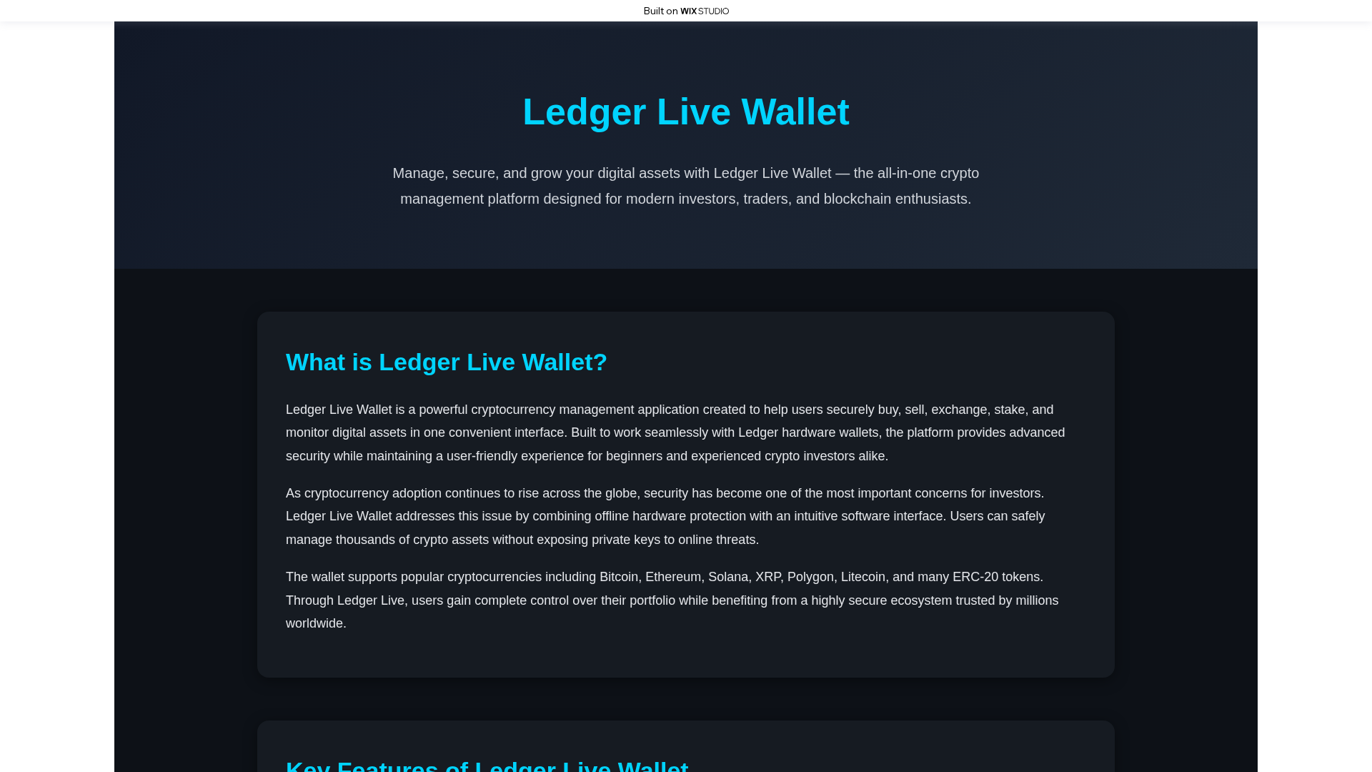 Screenshot of livepage-ldgren.wixstudio.com