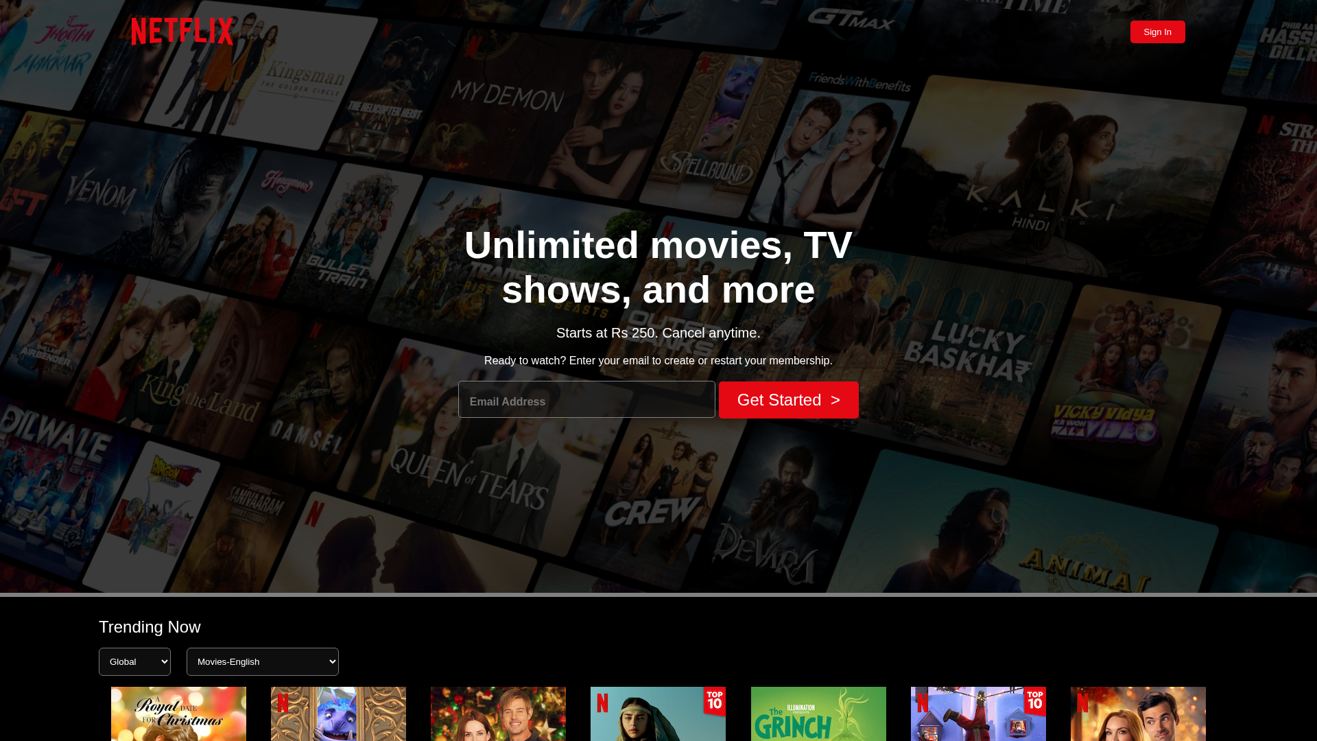 Screenshot of www.netflixclone-mu-nine.vercel.app
