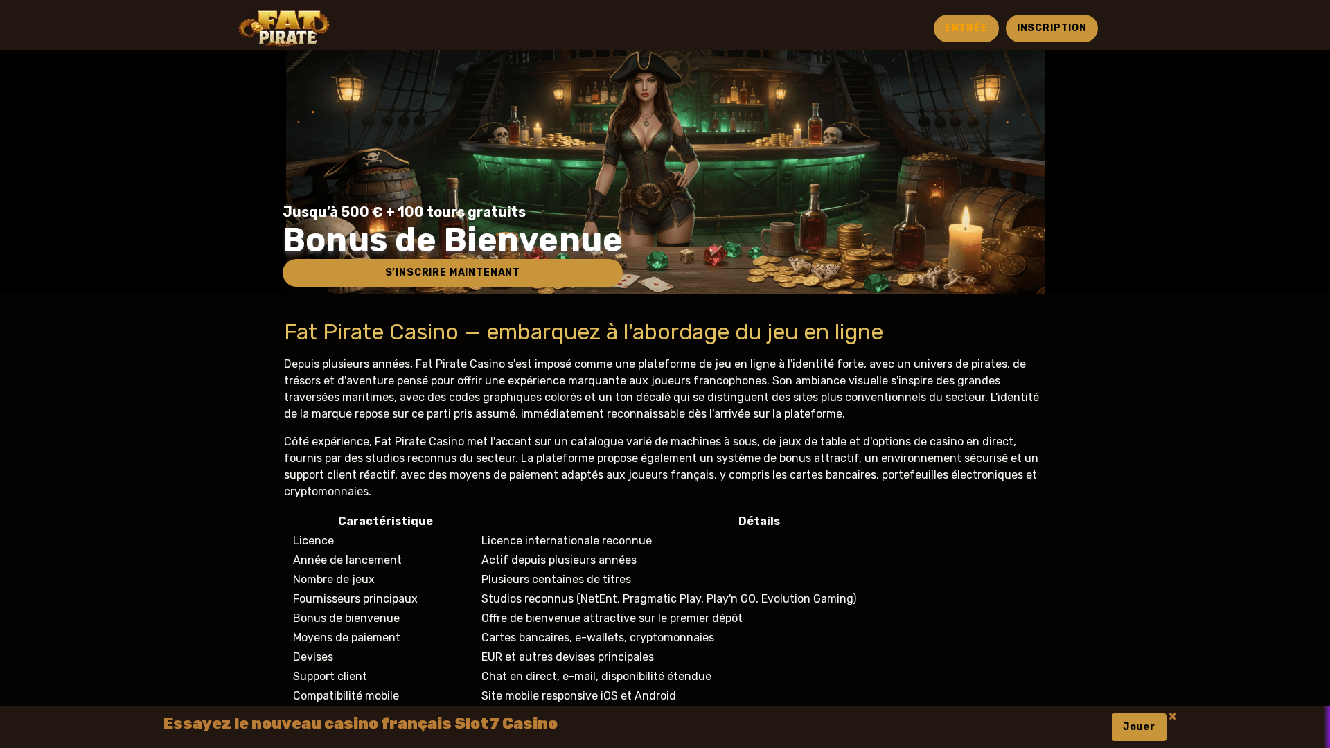Fat Pirate Casino