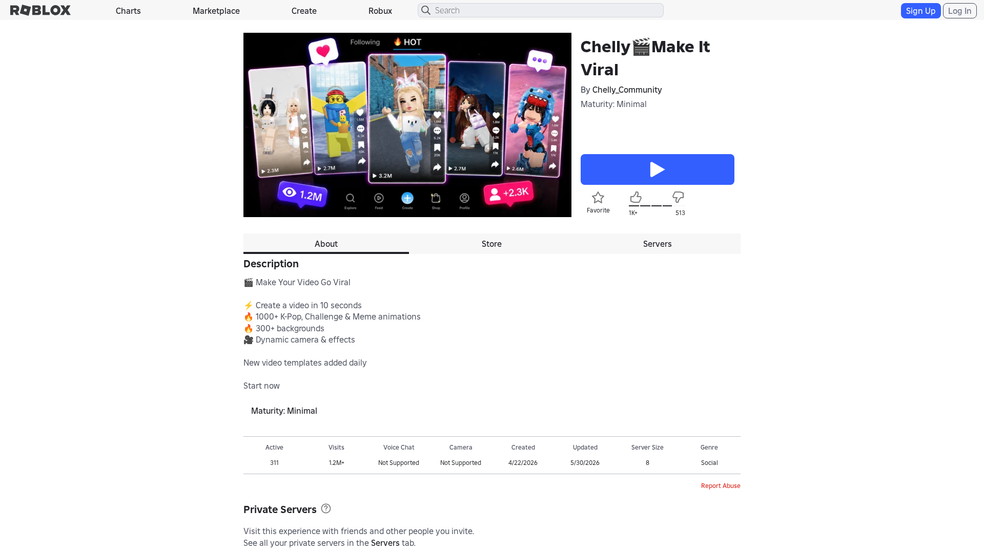 Screenshot of www.roblox.com.bi