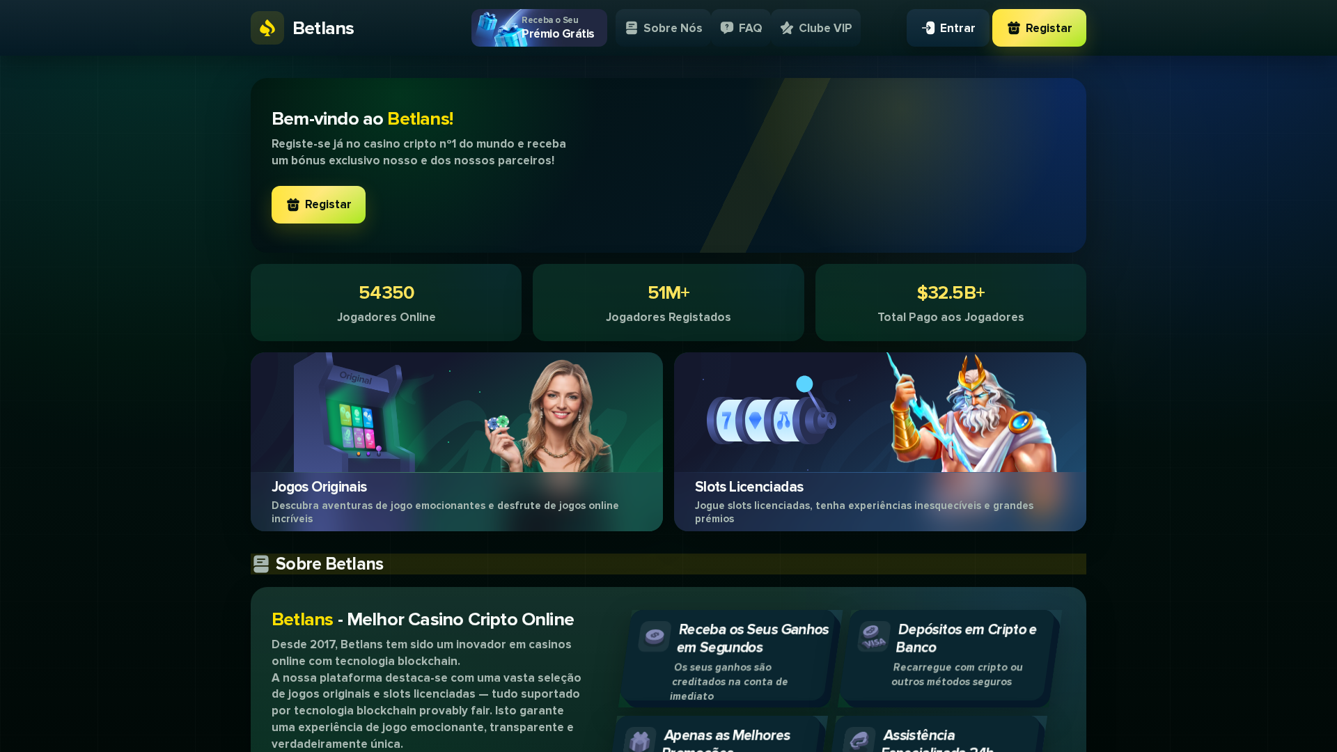 Screenshot of betlans.com