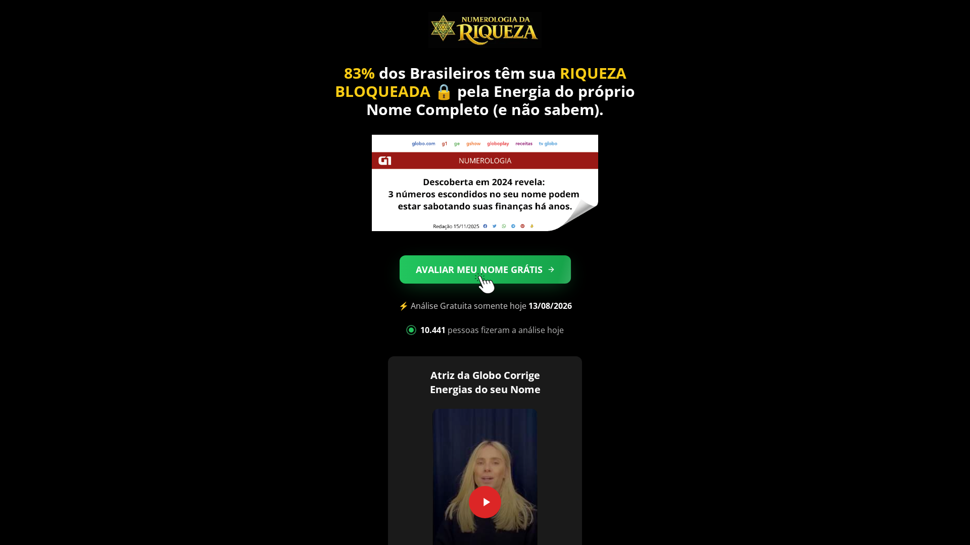 Screenshot of teste1.mapanumerologia.com.br