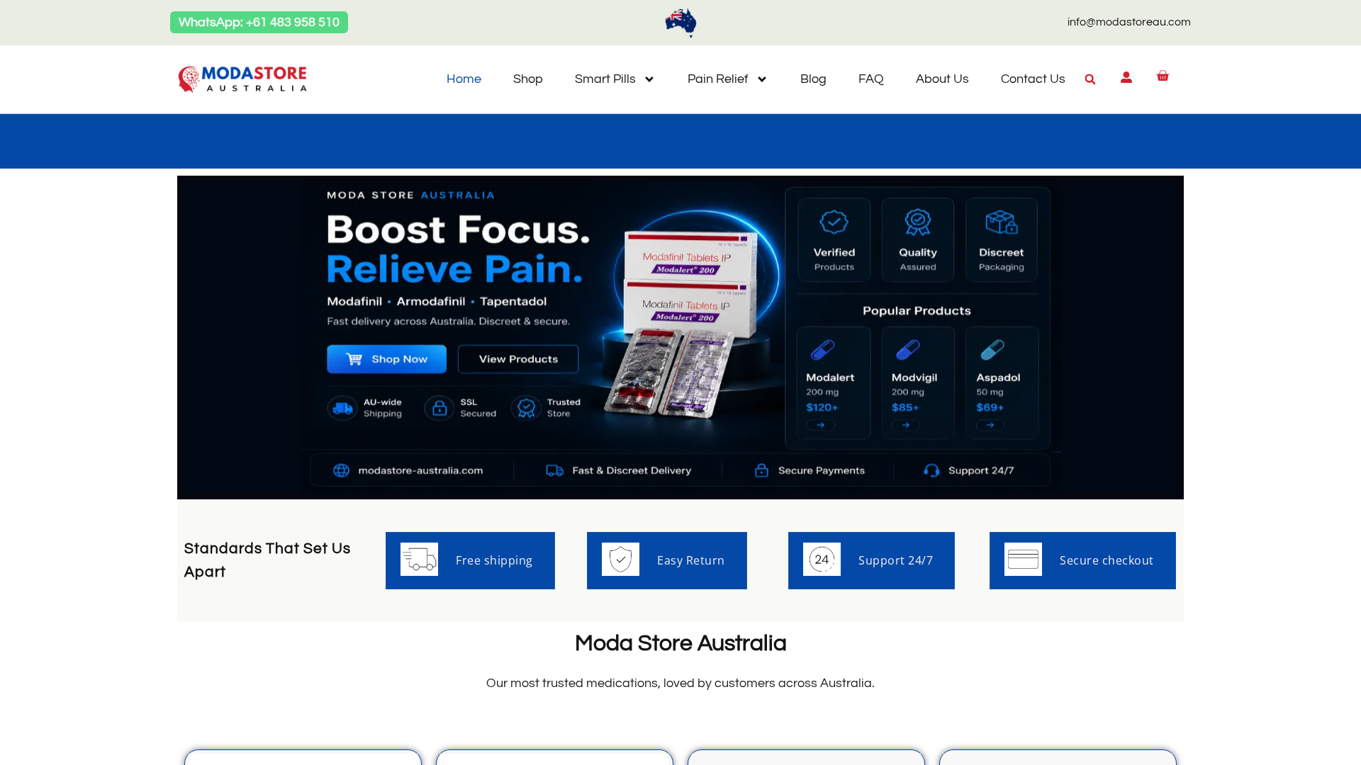 Screenshot of modastore-australia.com