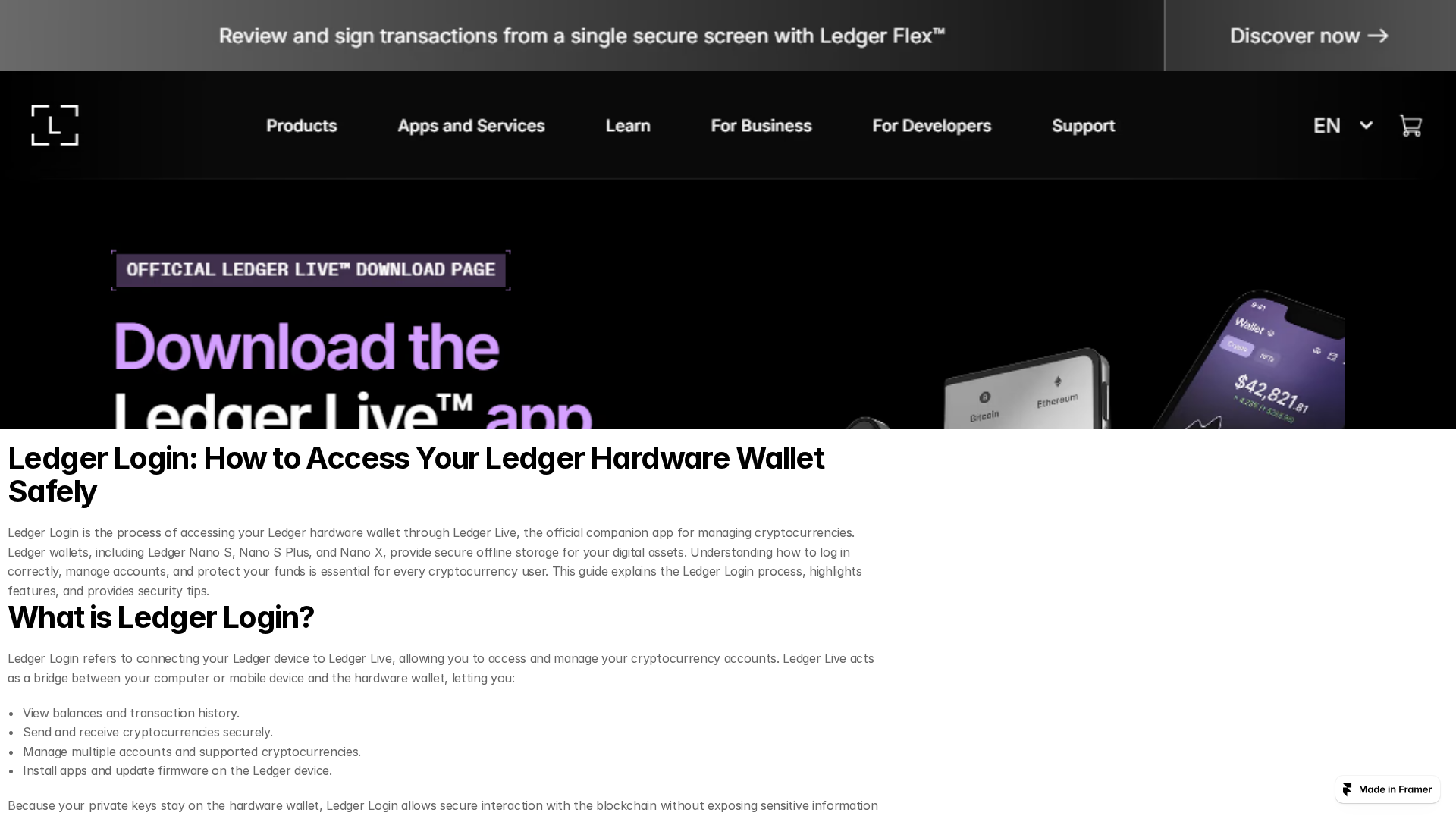 Screenshot of ledgorlogi.framer.media