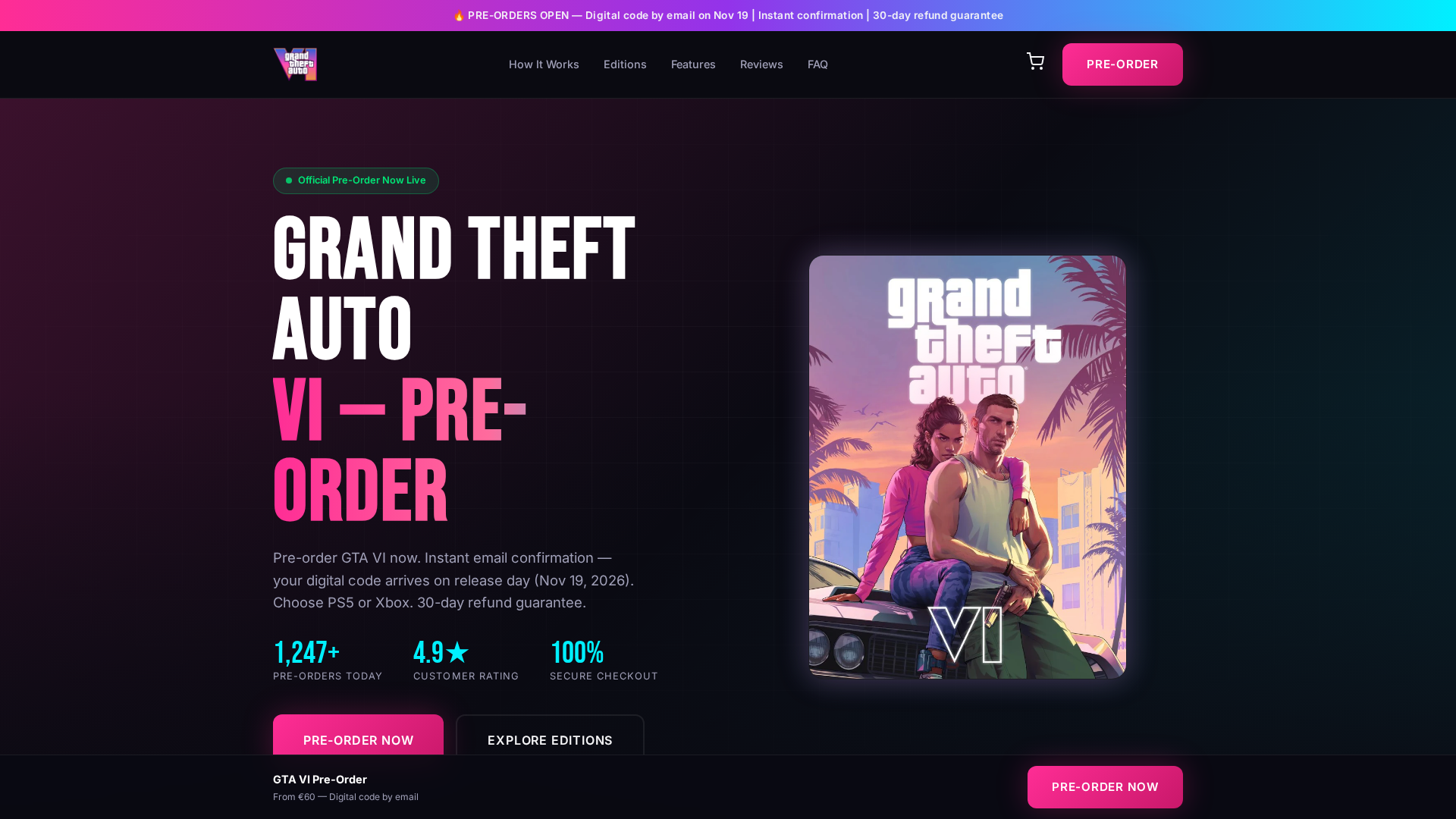 Screenshot of gtaviorders.com