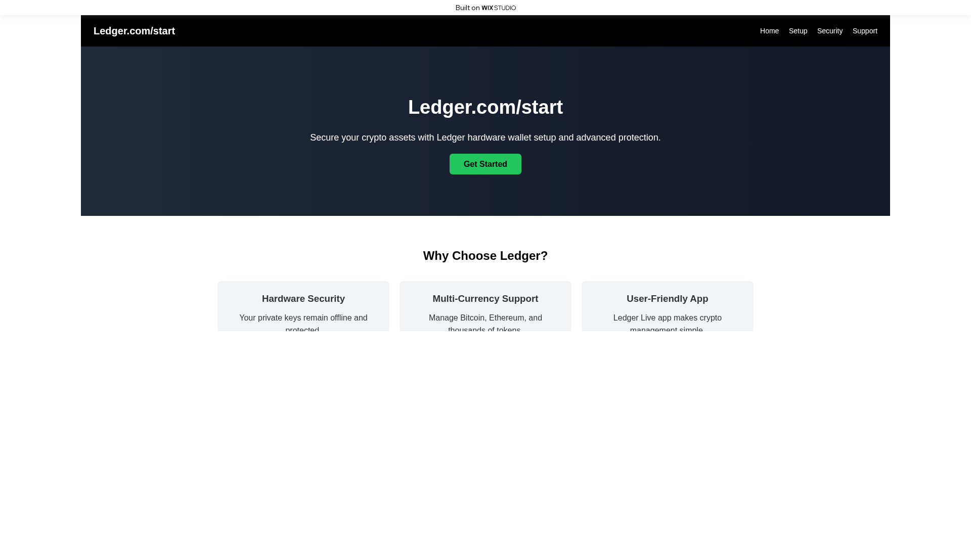 Screenshot of legdger-smart.wixstudio.com