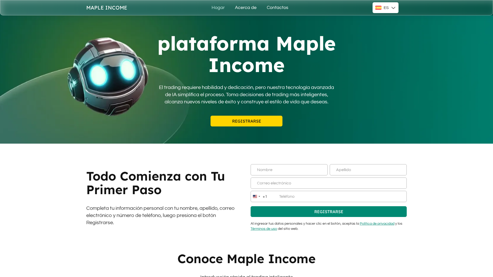 Screenshot of mapleincome-es.live