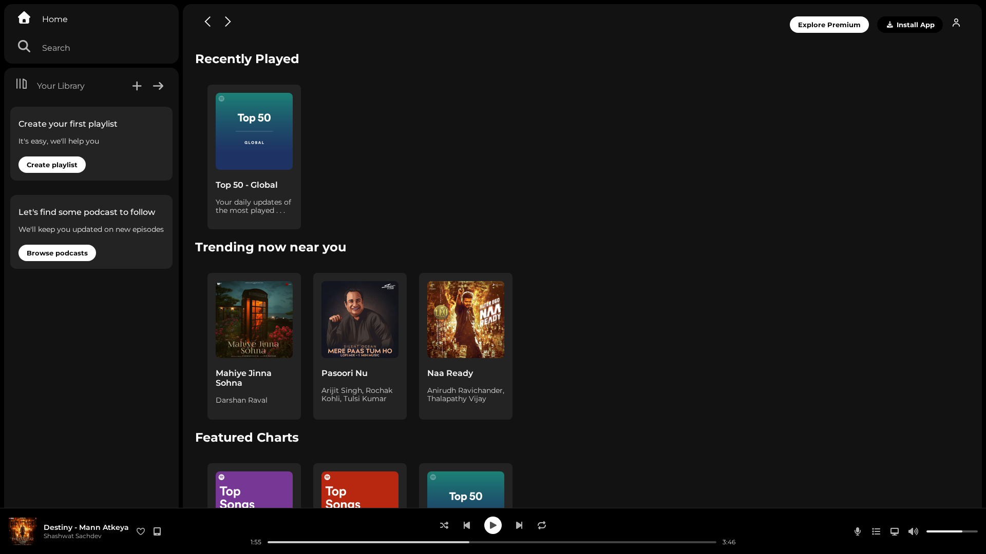Screenshot of spotify15.netlify.app
