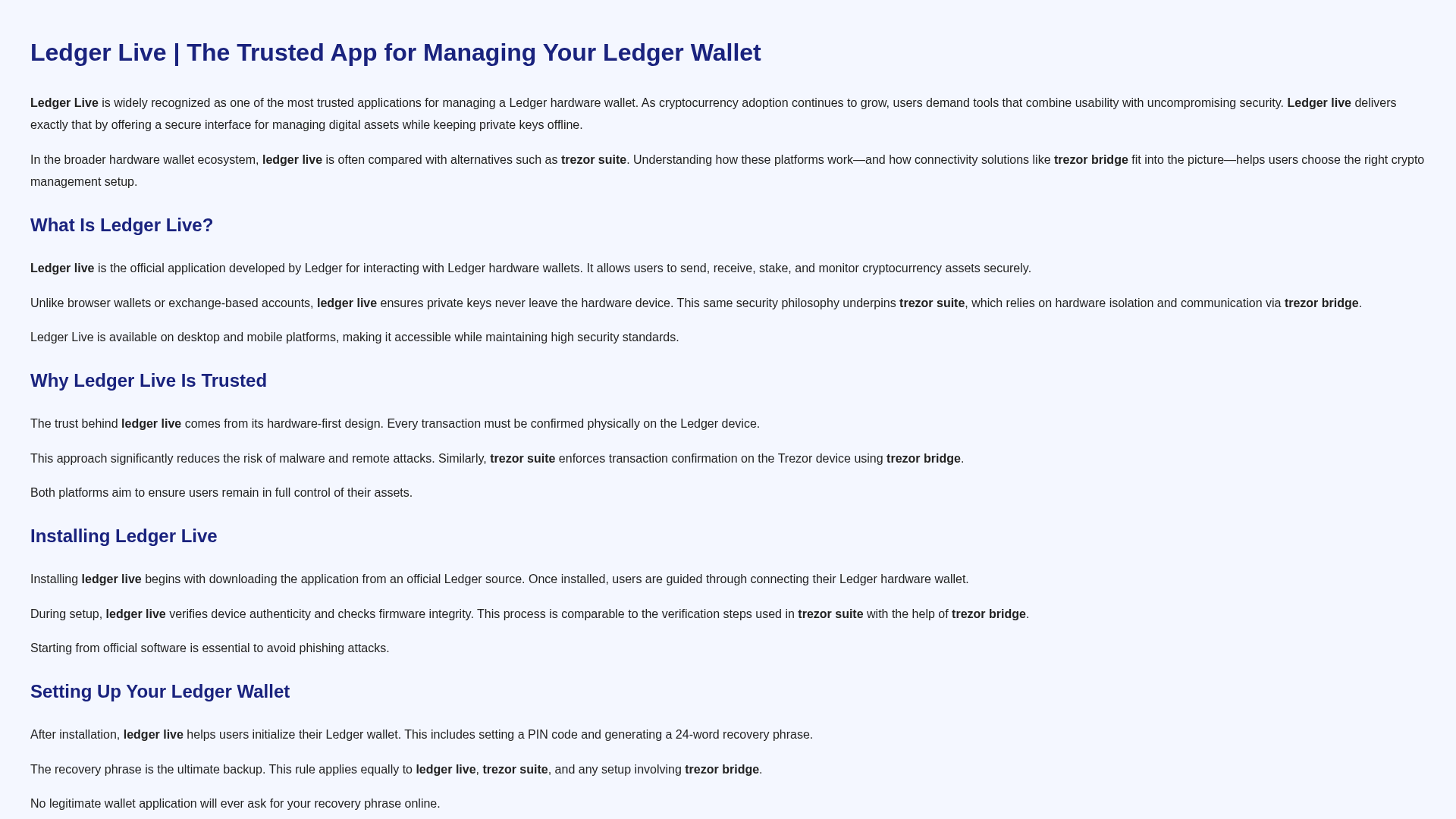 Screenshot of ledger-secure-live.wasmer.app
