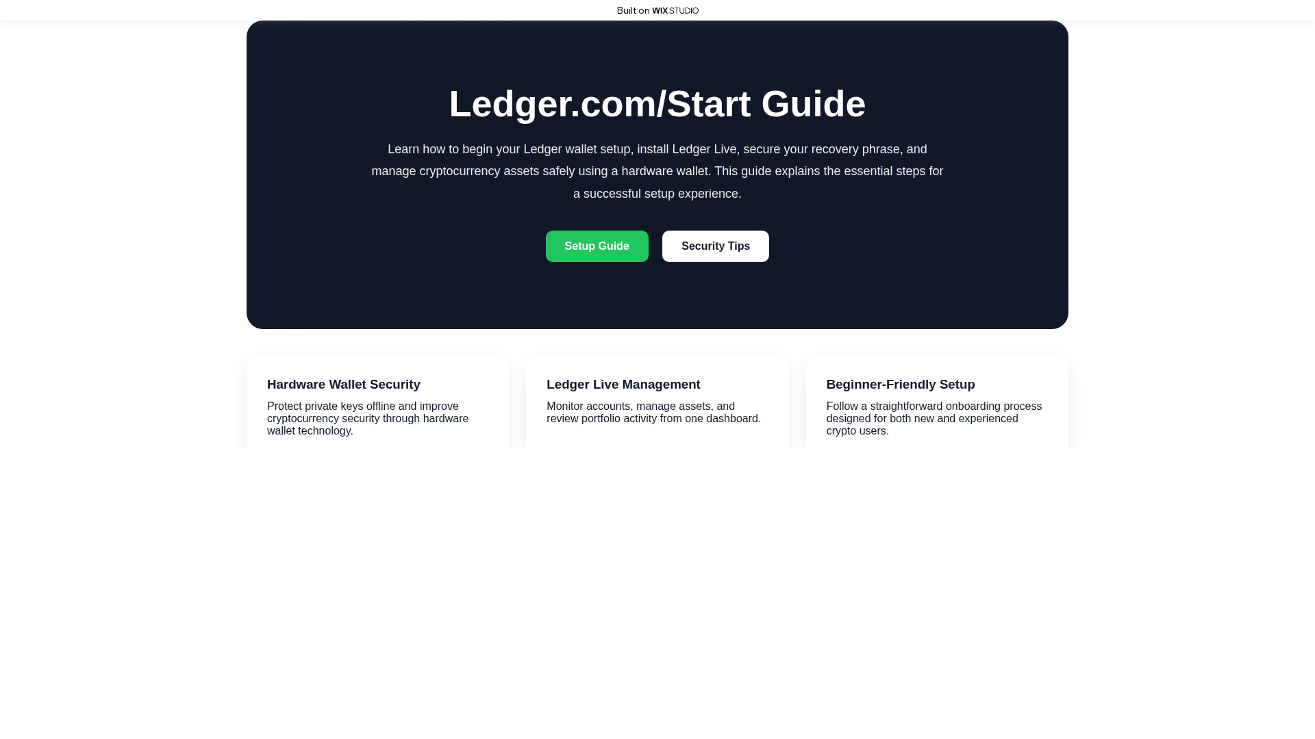 Screenshot of starts-cdnledgr.wixstudio.com