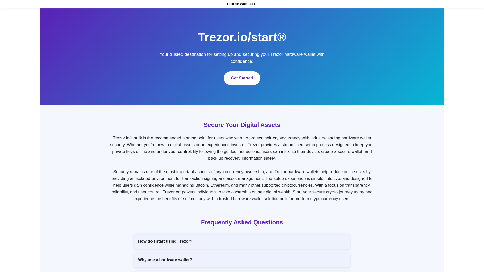 Screenshot of iostartd-trexerio.wixstudio.com