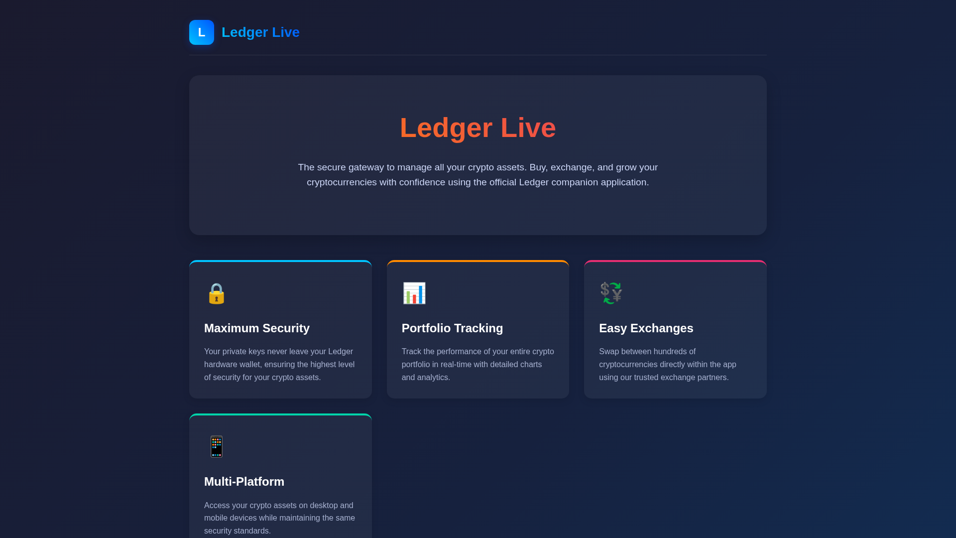 Screenshot of website-homepage-ledgerlive.pages.dev